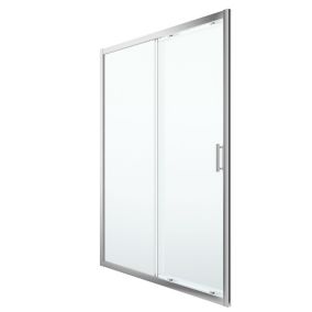 GoodHome Beloya Clear 2 panel Framed Sliding Shower Door (W)1400mm