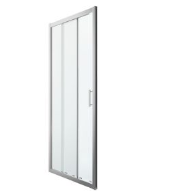 GoodHome Beloya Clear 3 panel Framed Sliding Shower Door (W)900mm