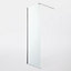 GoodHome Beloya Gloss Chrome effect Clear Walk-in Wet room glass screen (H)195cm (W)77.5cm