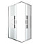 GoodHome Beloya Mirror Silver effect Universal Rectangular Shower enclosure with Corner entry double sliding door (W)120cm (D)80cm