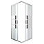 GoodHome Beloya Mirror Silver effect Universal Square Shower enclosure with Corner entry double sliding door (W)90cm (D)90cm