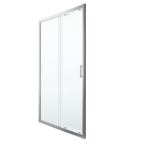 GoodHome Beloya Rectangular Shower Door, panel & tray kit with Double sliding doors (H)195cm (W)120cm (D)90cm