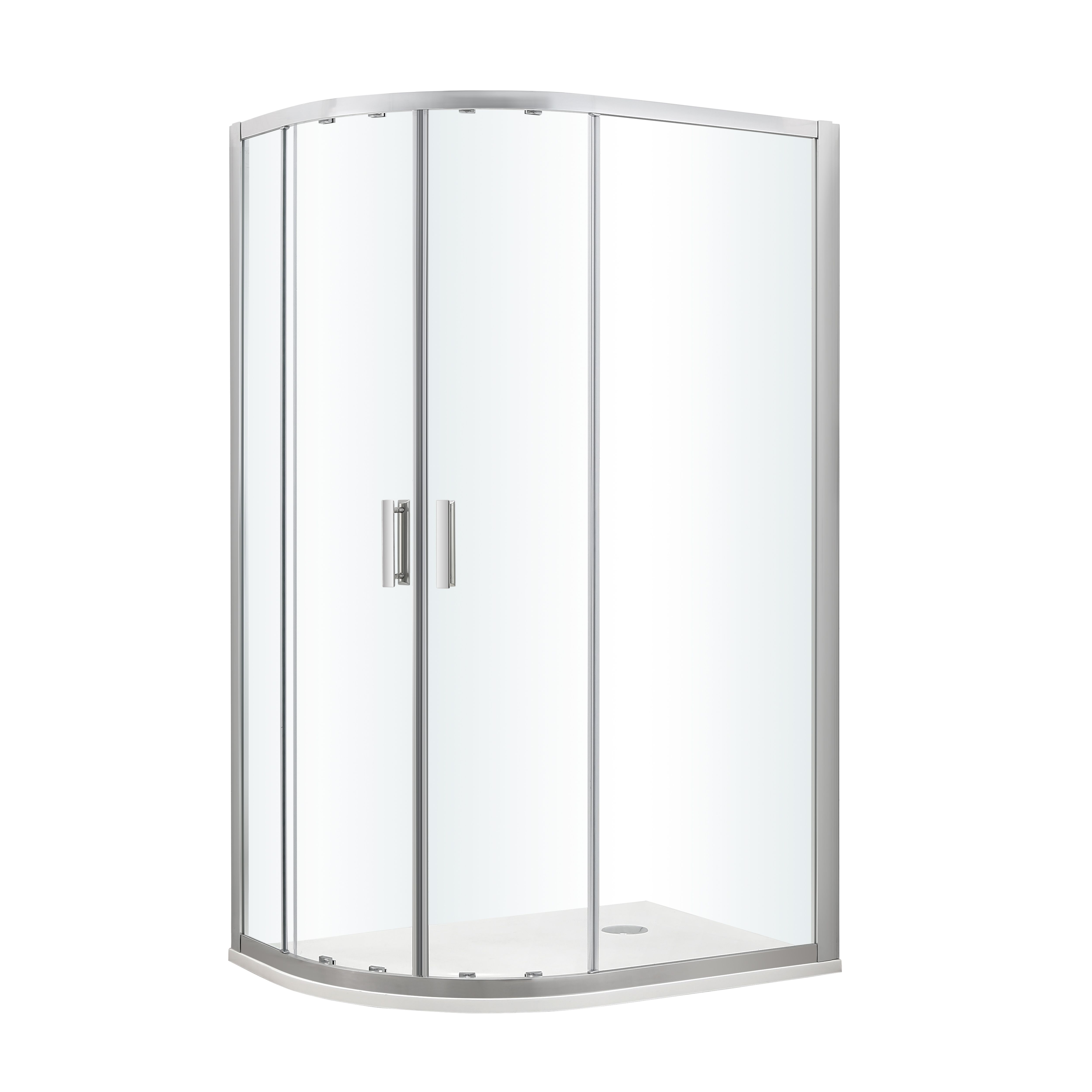 GoodHome Beloya RH Chrome effect Offset quadrant Shower Enclosure