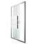 GoodHome Beloya Silver effect Rectangular Shower Door, panel & tray kit with Double sliding doors (H)195cm (W)120cm (D)90cm