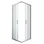 GoodHome Beloya Silver effect Universal Square Shower Enclosure & tray with Corner entry double sliding door (H)195cm (W)76cm (D)76cm