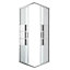 GoodHome Beloya Silver effect Universal Square Shower Enclosure & tray with Corner entry double sliding door (H)195cm (W)80cm (D)80cm