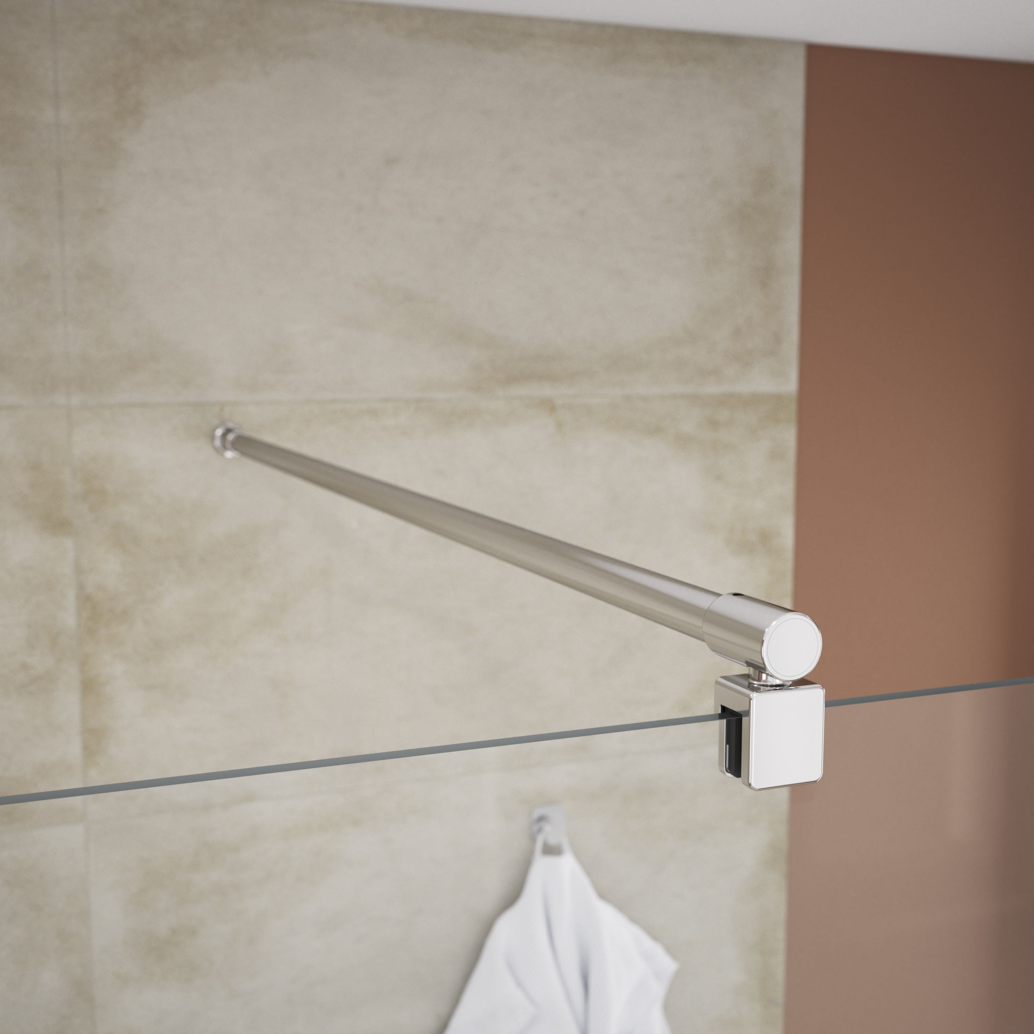 GoodHome Beloya Wall-mounted Support bar (L)125cm