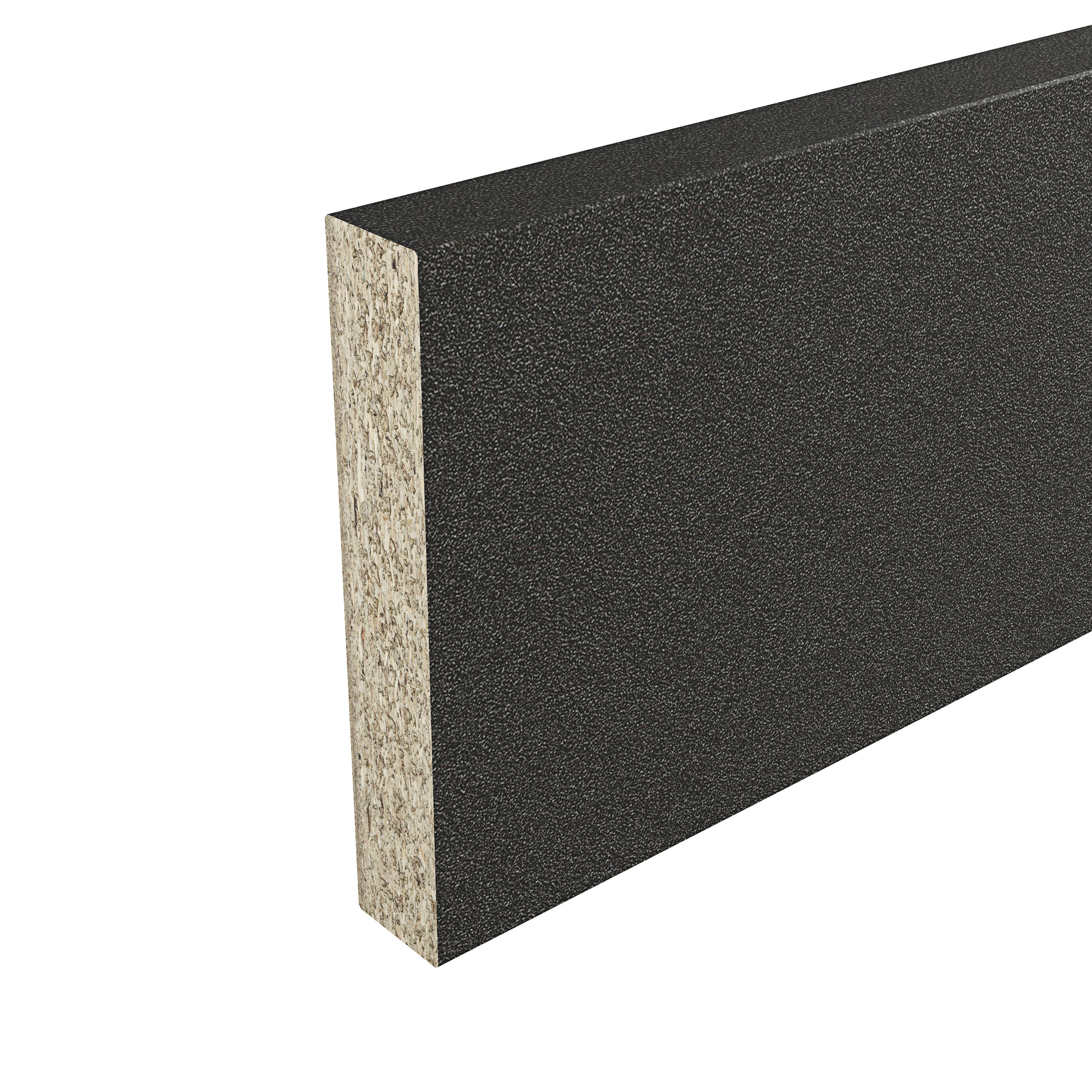 GoodHome Berberis Anthracite Zinc effect Laminate Upstand (L)3000mm