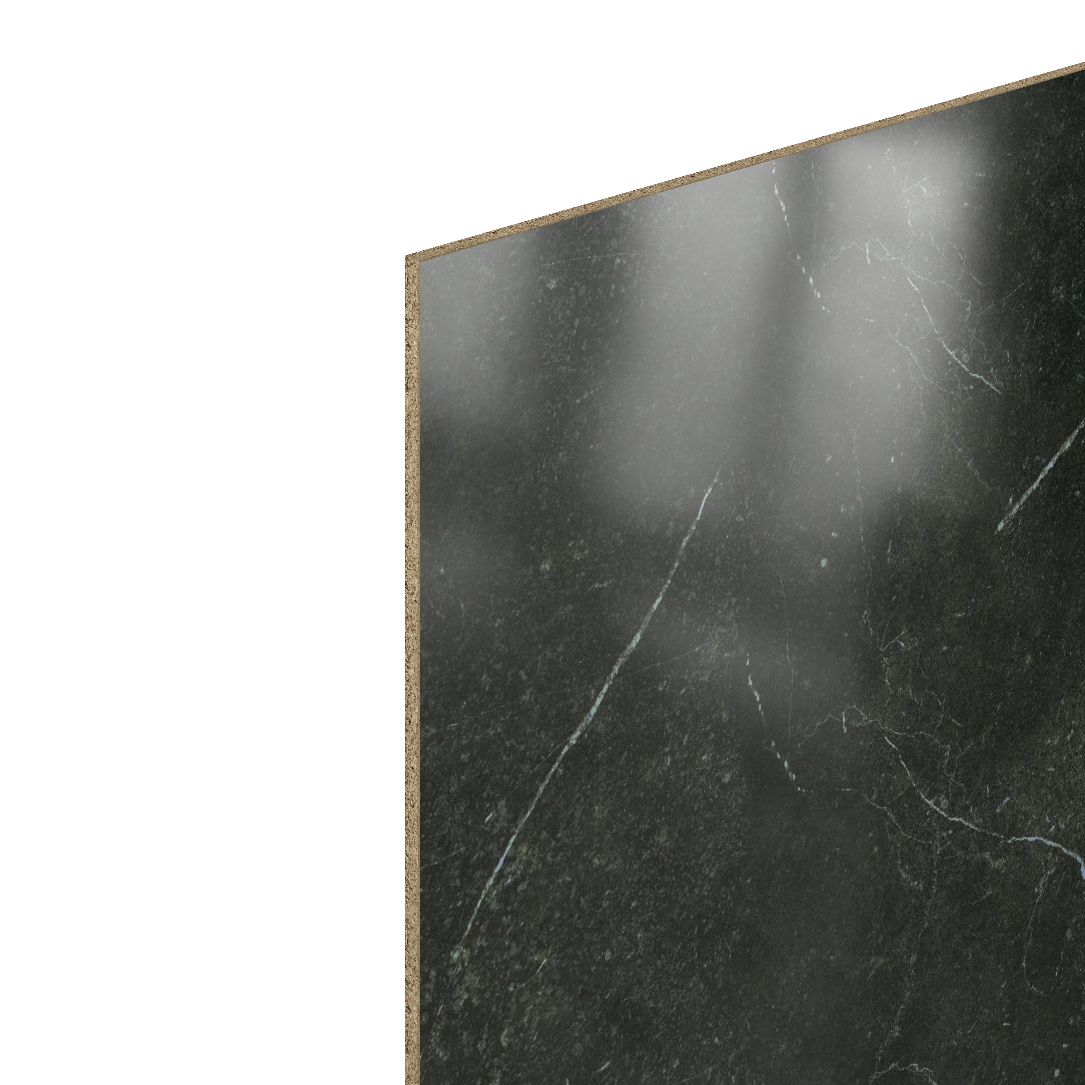 GoodHome Berberis Black Granite effect Laminate & particle board Back panel, (H)6000mm (W)2000mm (T)8mm