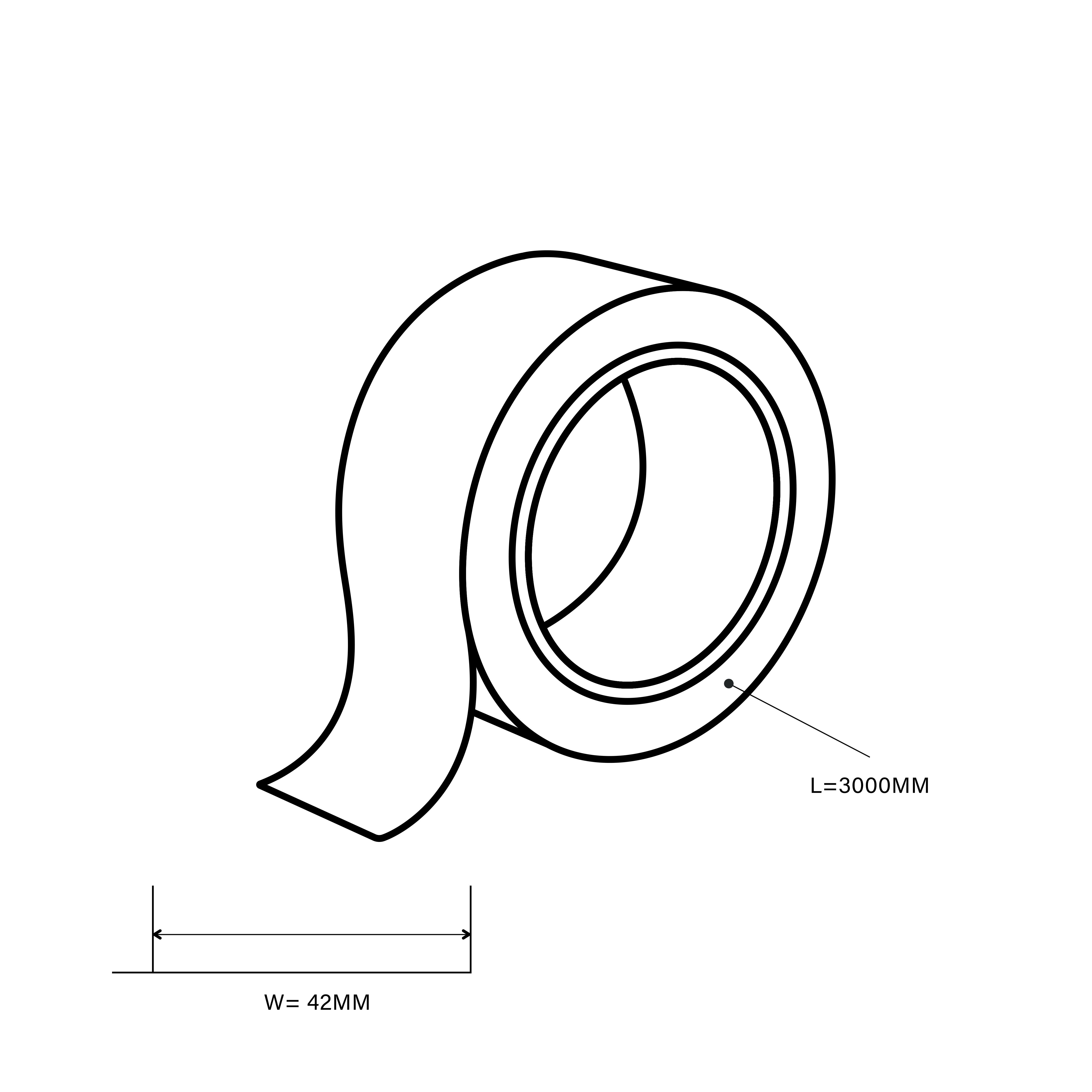 GoodHome Berberis White Worktop edging tape, (L)3m (W)42mm