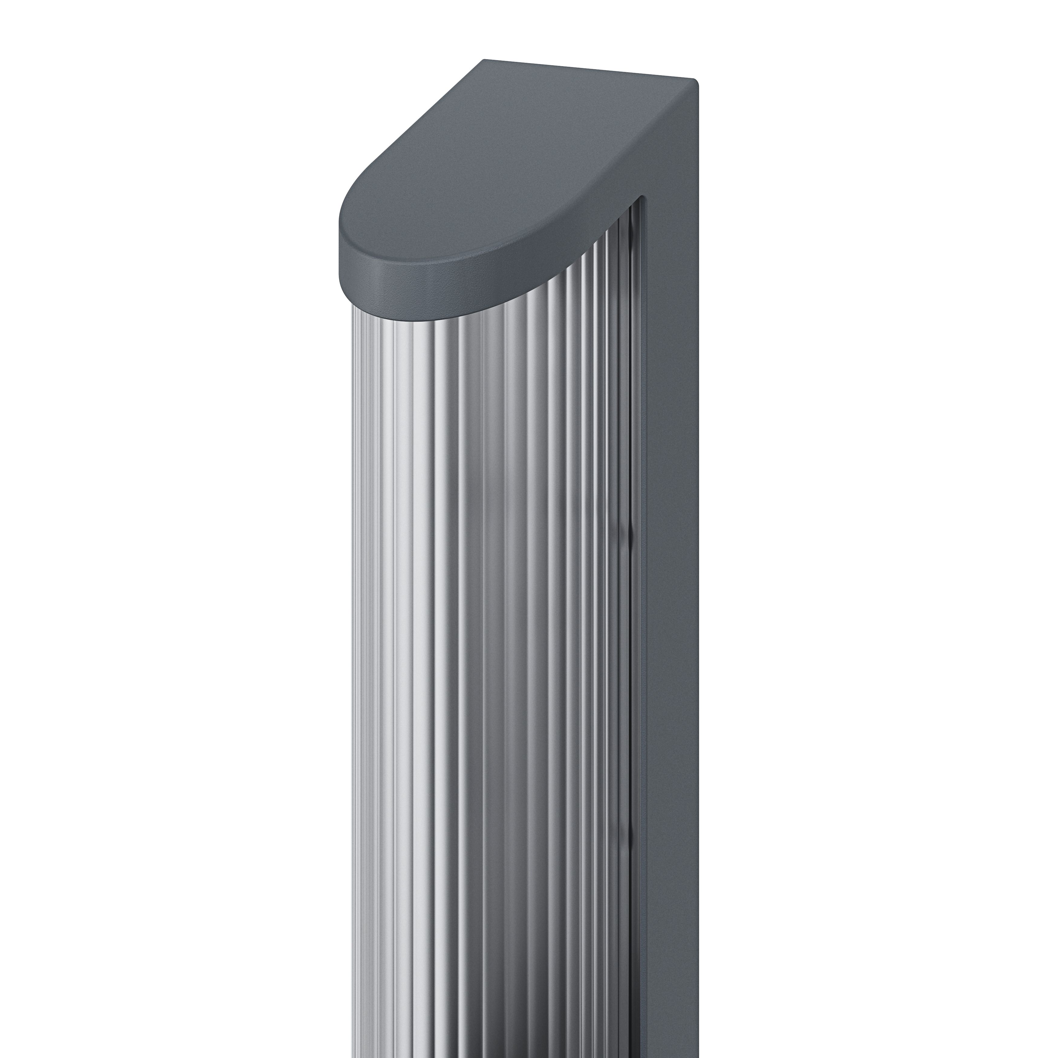GoodHome Bevel Anthracite Mains-powered 1 lamp Integrated LED Outdoor Post light (H)870mm