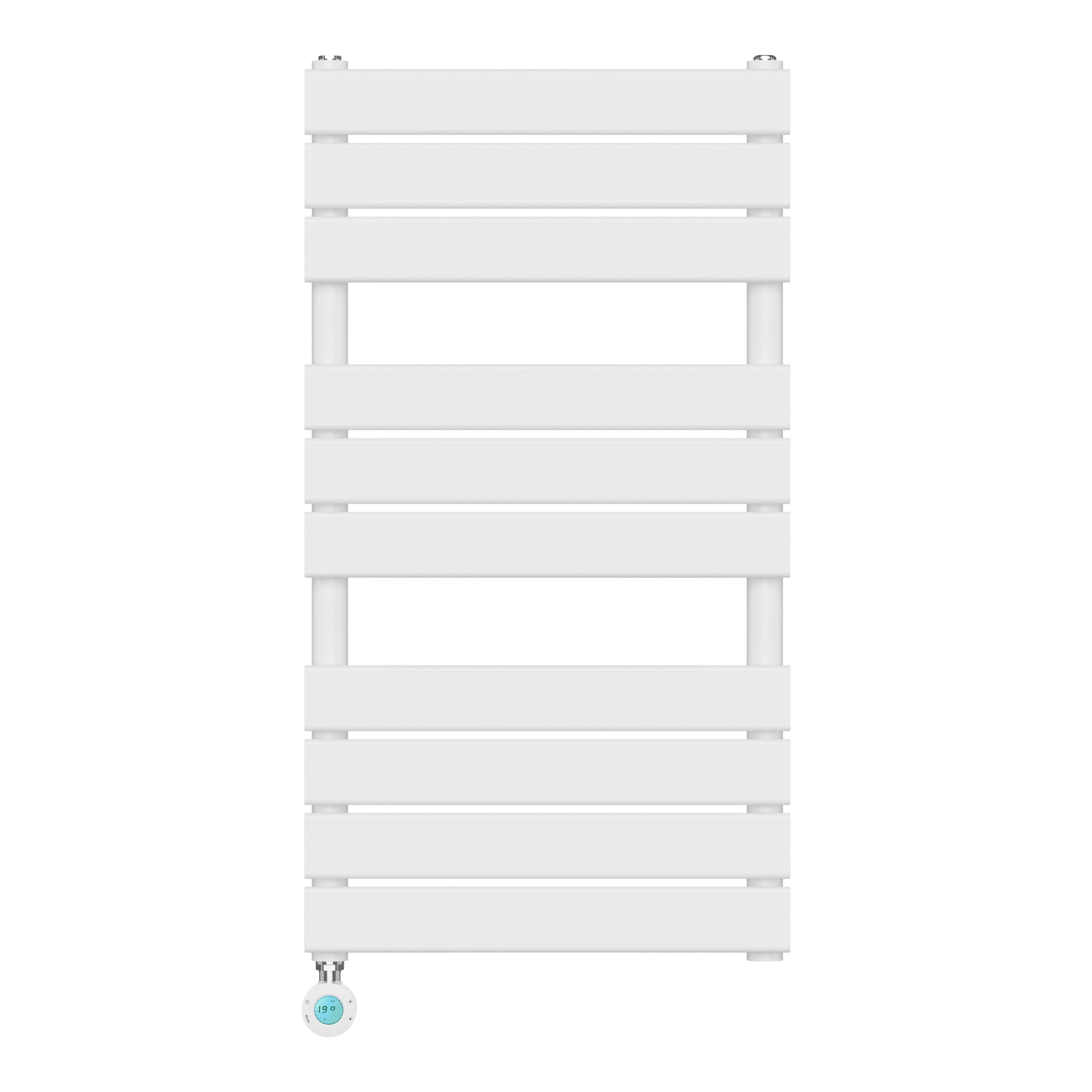 GoodHome Bezan White Electric Flat Towel warmer (W)500mm x (H)930mm