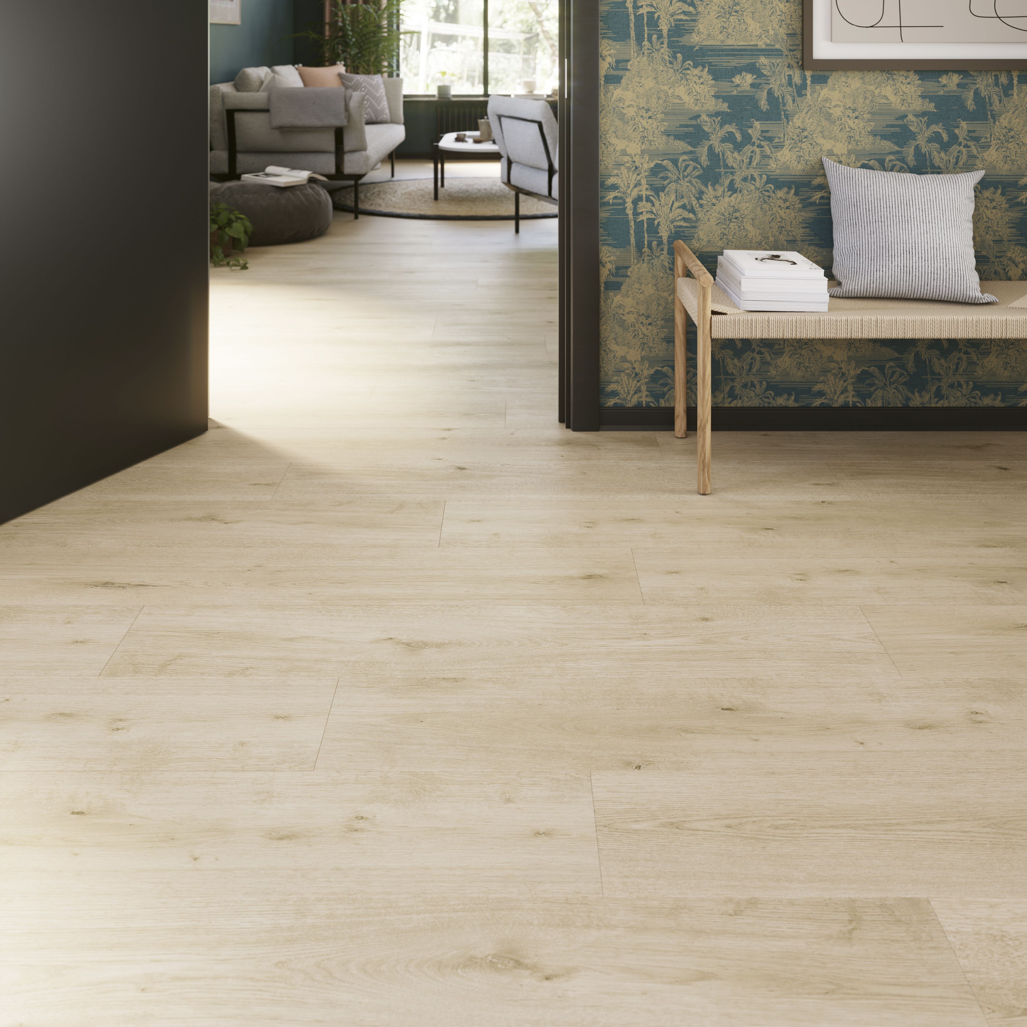GoodHome Bicester Oak effect Laminate Flooring, 1.85m²