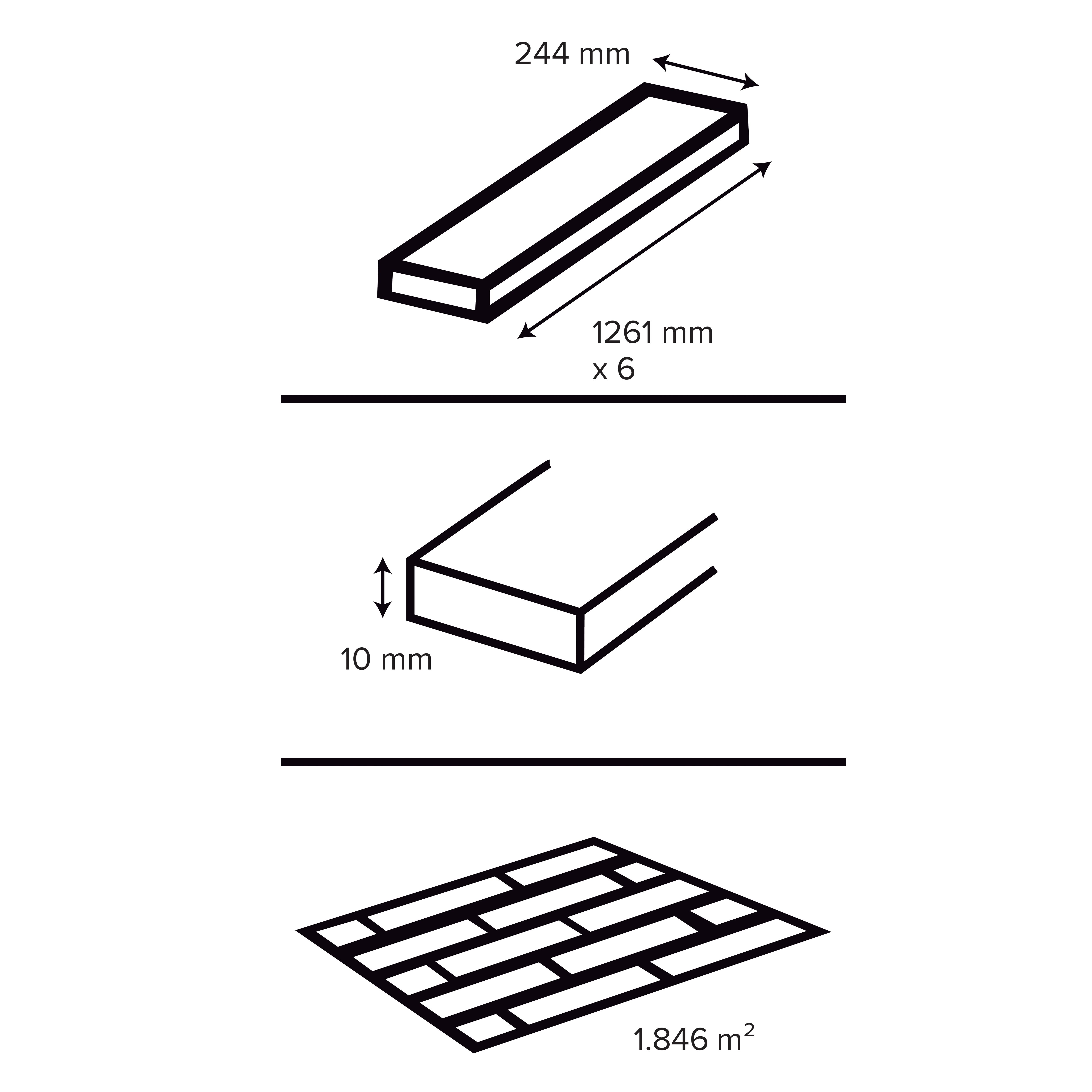 GoodHome Bicester Oak effect Laminate Flooring, 1.85m²