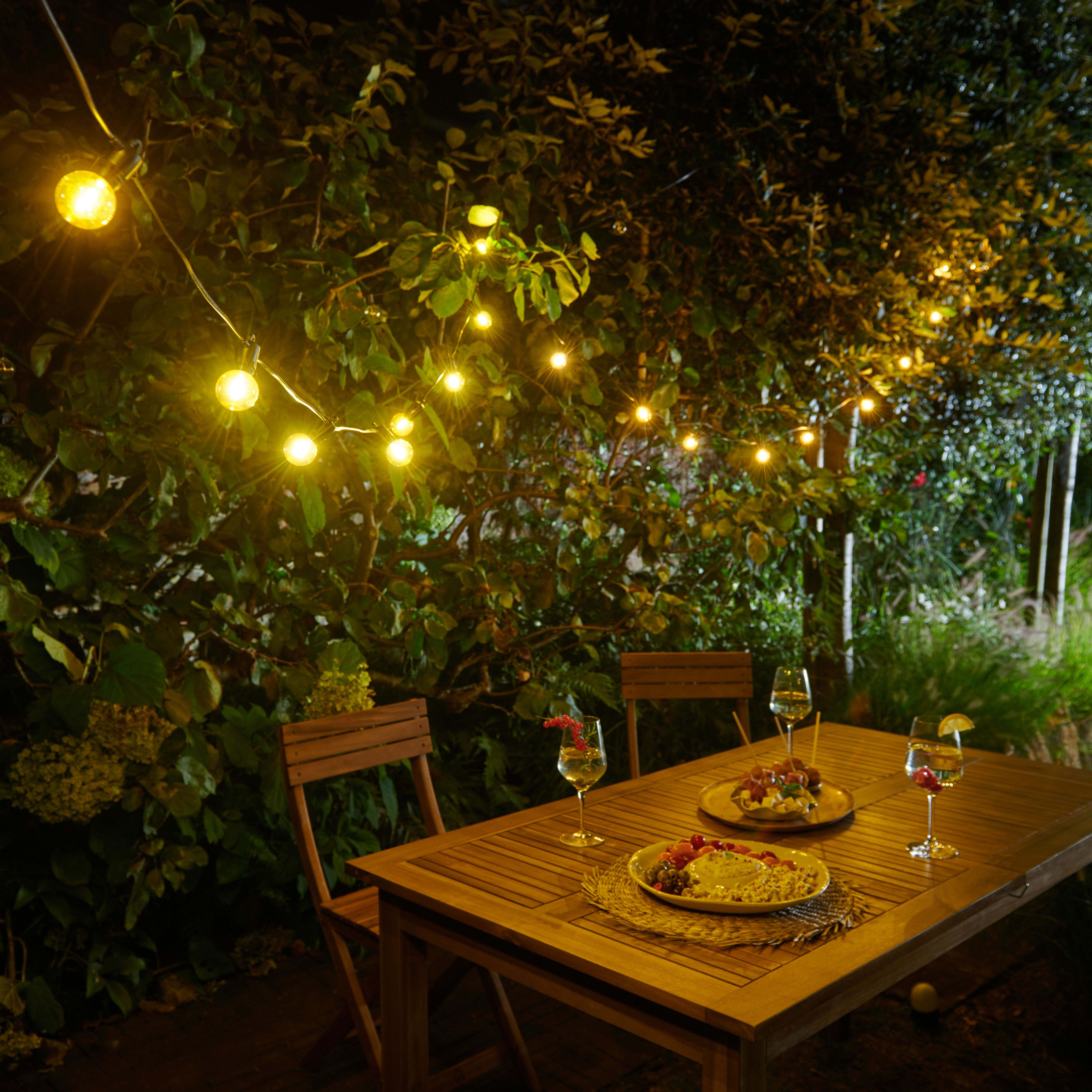 GoodHome Bideford Mains-powered (plug-in) Warm white 10 LED Indoor & outdoor String lights