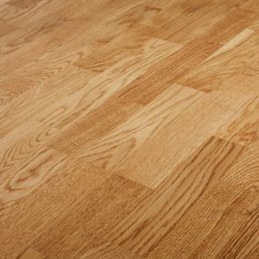 GoodHome Bishorn Natural Oak Engineered Real wood top layer flooring, 2.03m² Pack of 9