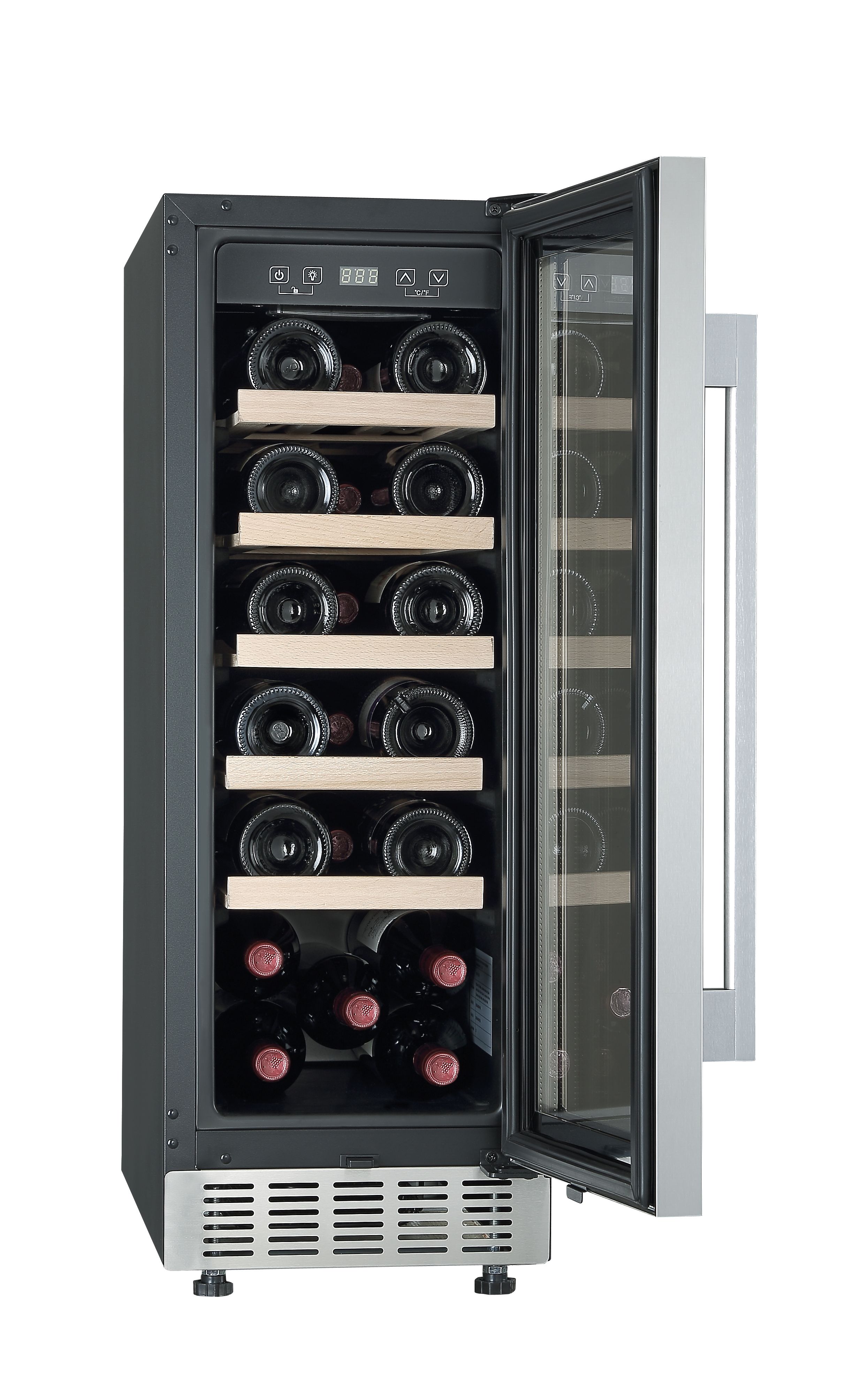 GoodHome BIWCS30UK Built-in & freestanding Wine cooler - Stainless steel effect