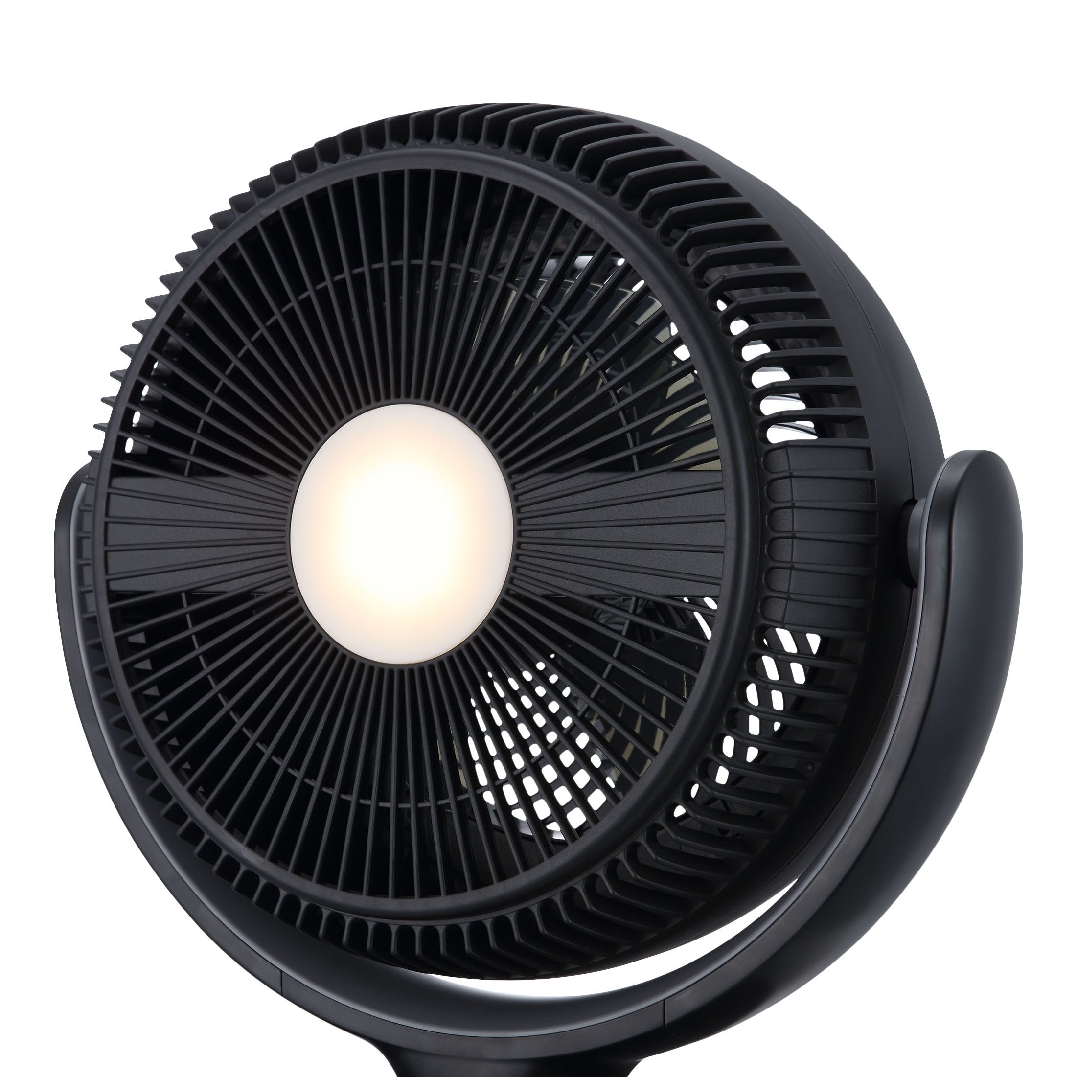 GoodHome Black 8" Pedestal fan With adjustable height