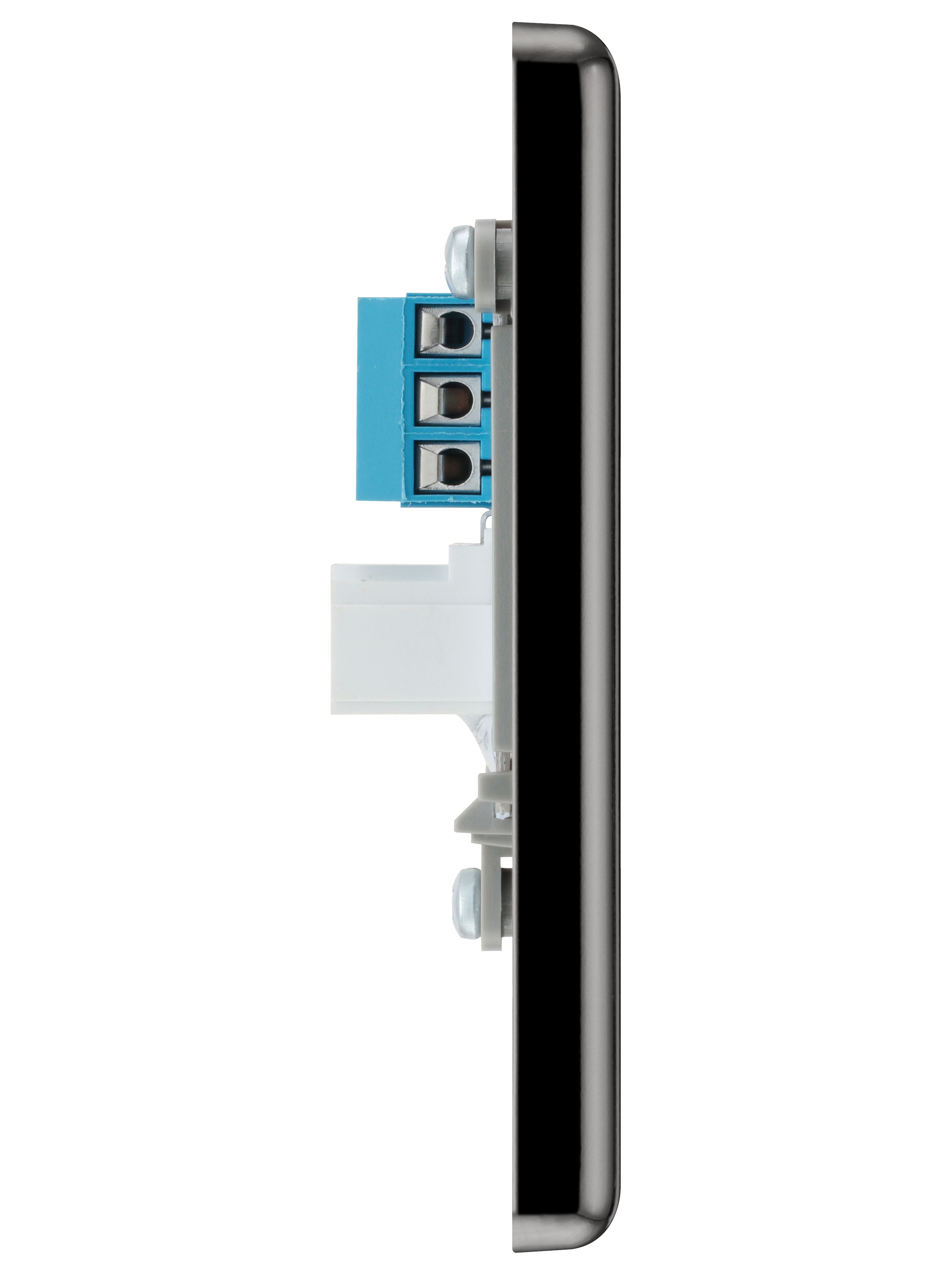 GoodHome Black Nickel 1 gang Slave telephone socket