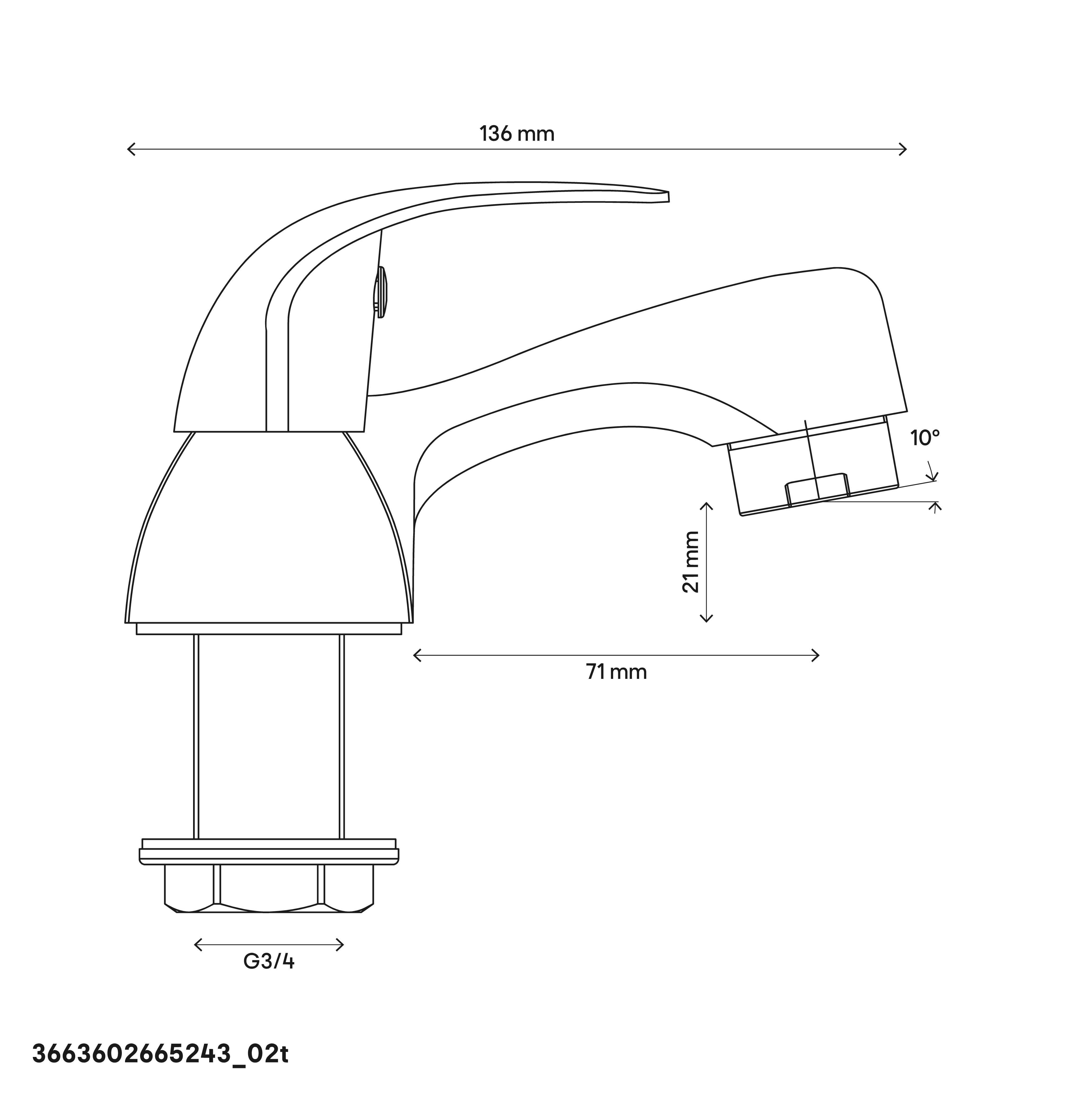 GoodHome Blyth Bath Filler Tap