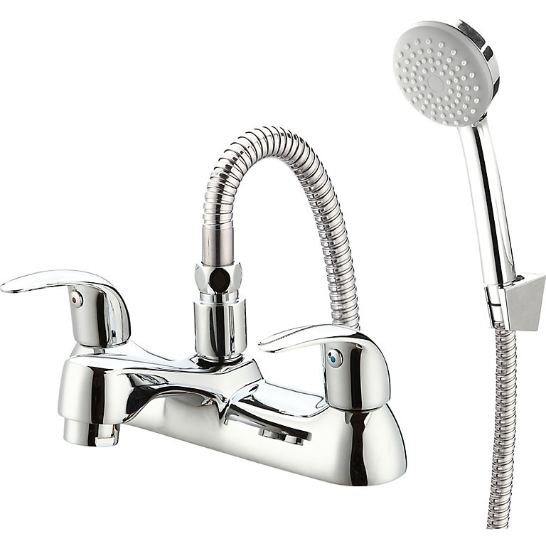 Goodhome Blyth Bath Shower Mixer Tap, Shower Head For Bathtub B Q