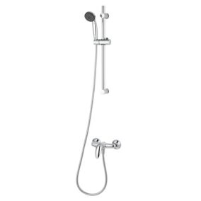 GoodHome Blyth Chrome effect Wall-mounted Without thermostat Mixer Shower