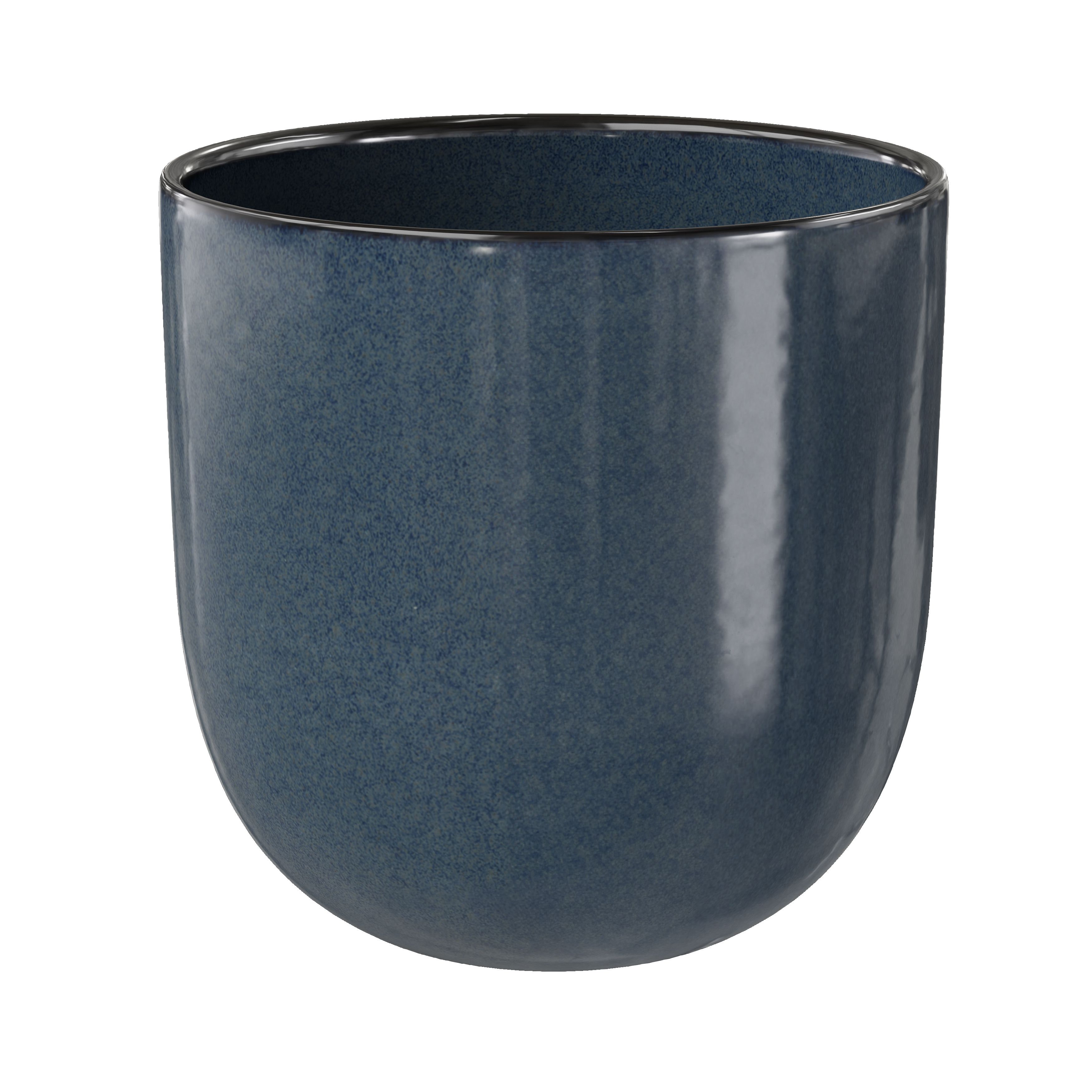 GoodHome Boann Gloss Blue Reactive glaze effect Ceramic Tumbler
