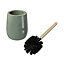 GoodHome Boann Gloss Green Reactive glaze effect Ceramic Toilet brush & holder