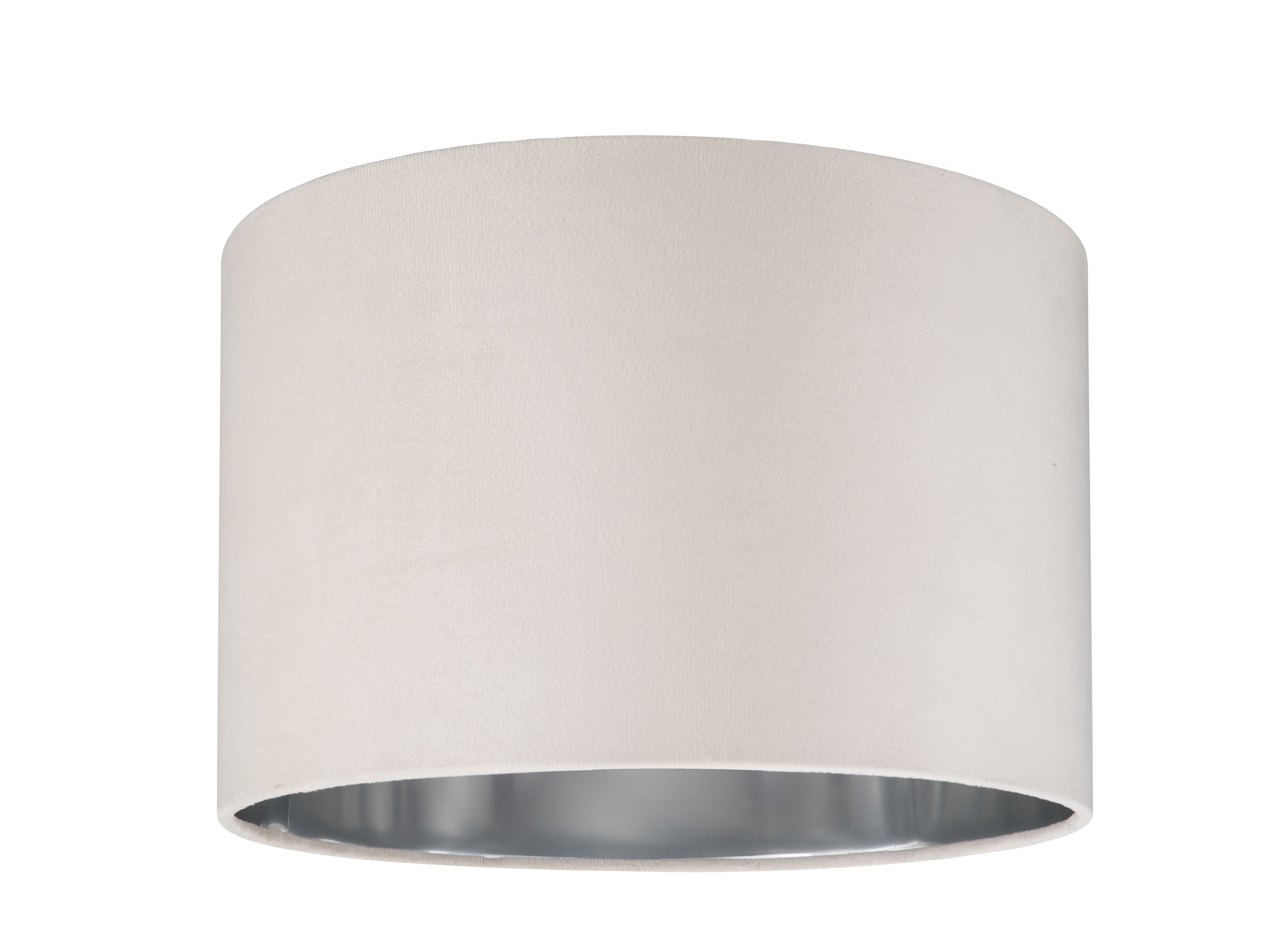 GoodHome Bodmin Beige Silver effect Round Lamp shade (D)30cm