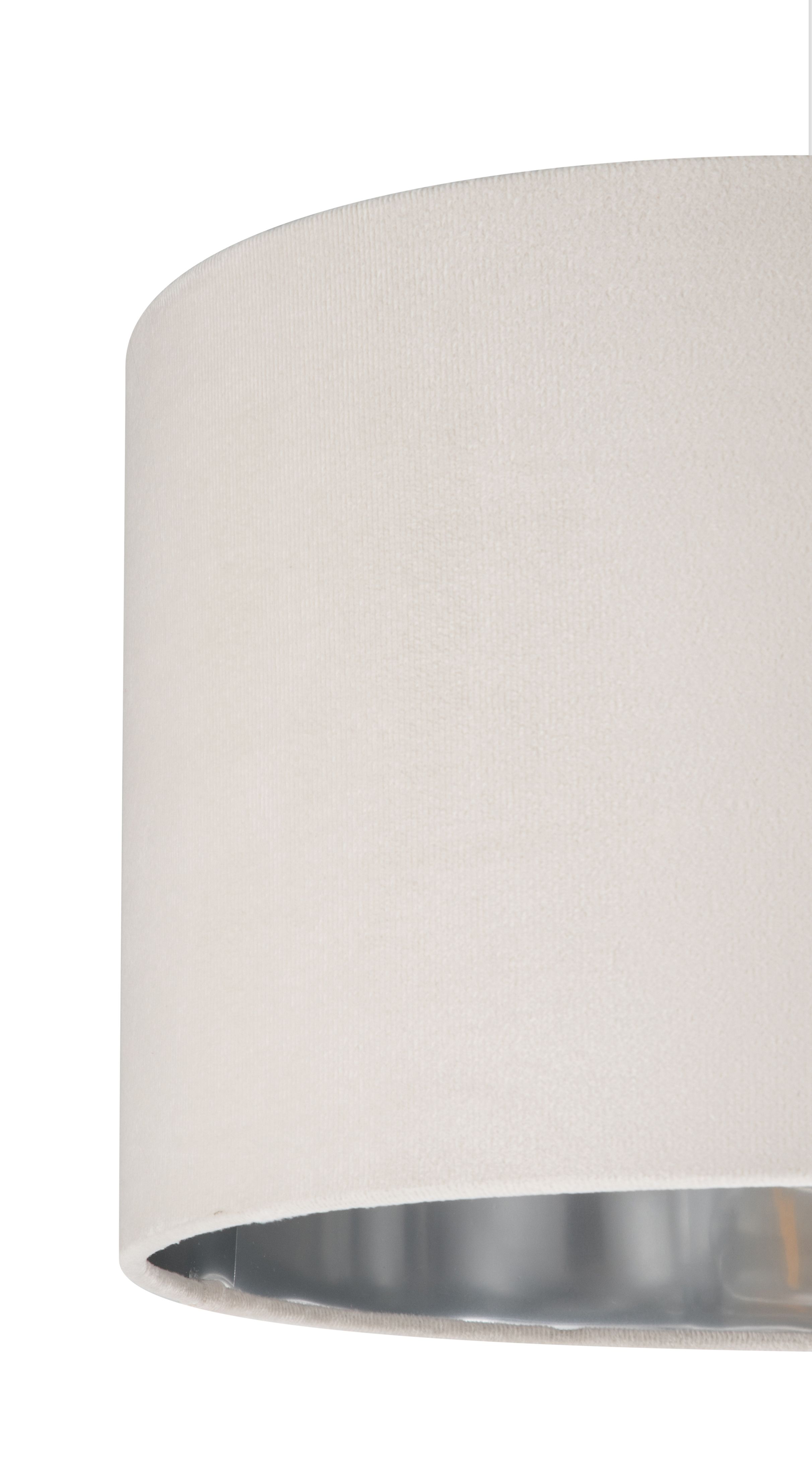 GoodHome Bodmin Beige Silver effect Round Lamp shade (D)30cm
