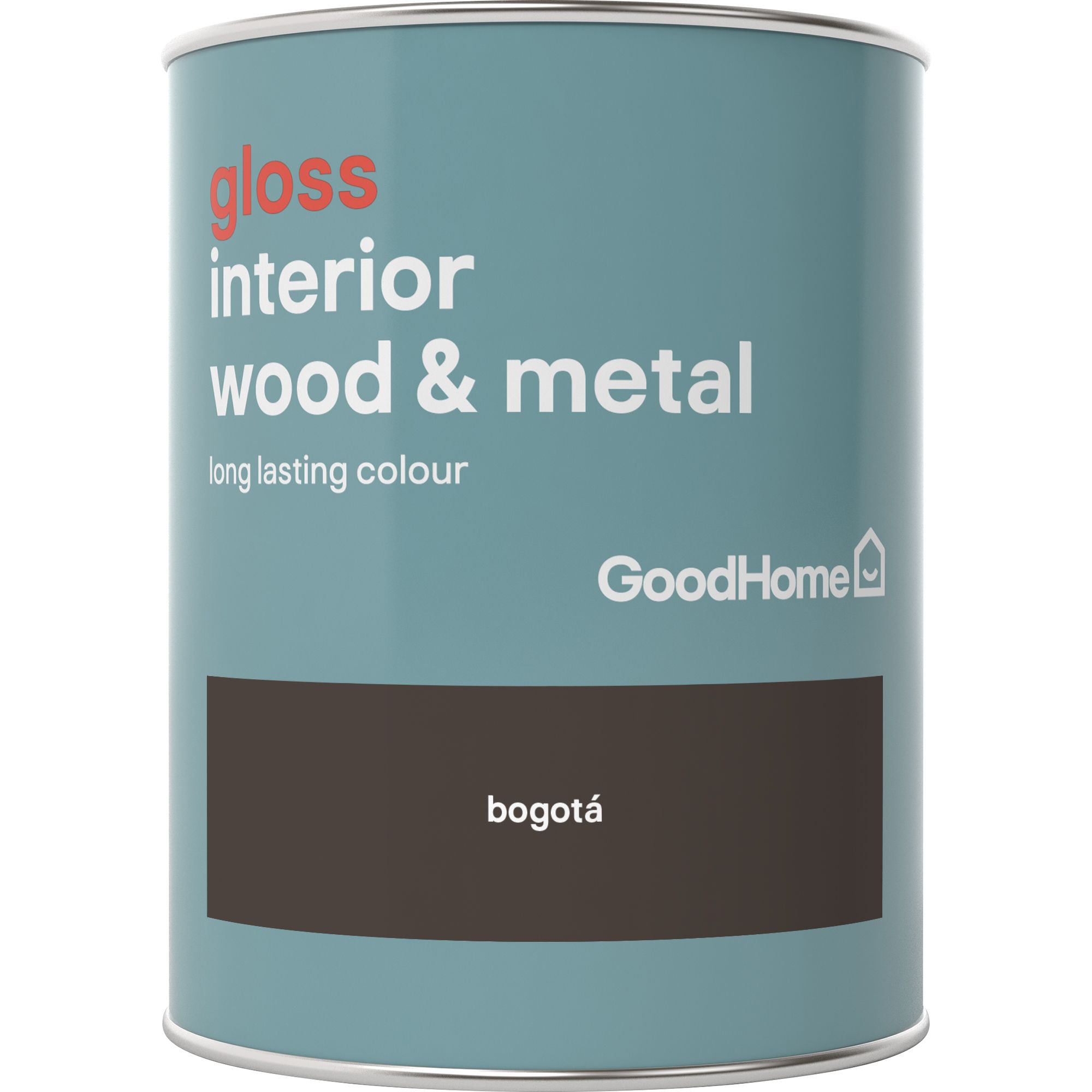 GoodHome Bogotá Gloss Metal & wood paint, 750ml