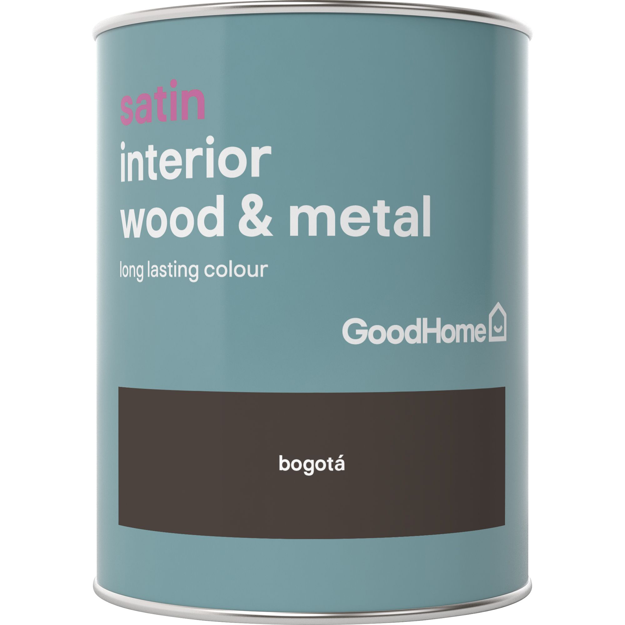 GoodHome Bogotá Satin Metal & wood paint, 750ml