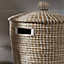 GoodHome Bonetta Seagrass & white Polyester (PES) & seagrass Laundry bin, 44L