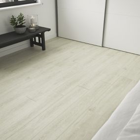 GoodHome Bossa Nova Beige Plain Wood effect Vinyl tile, Pack of 7