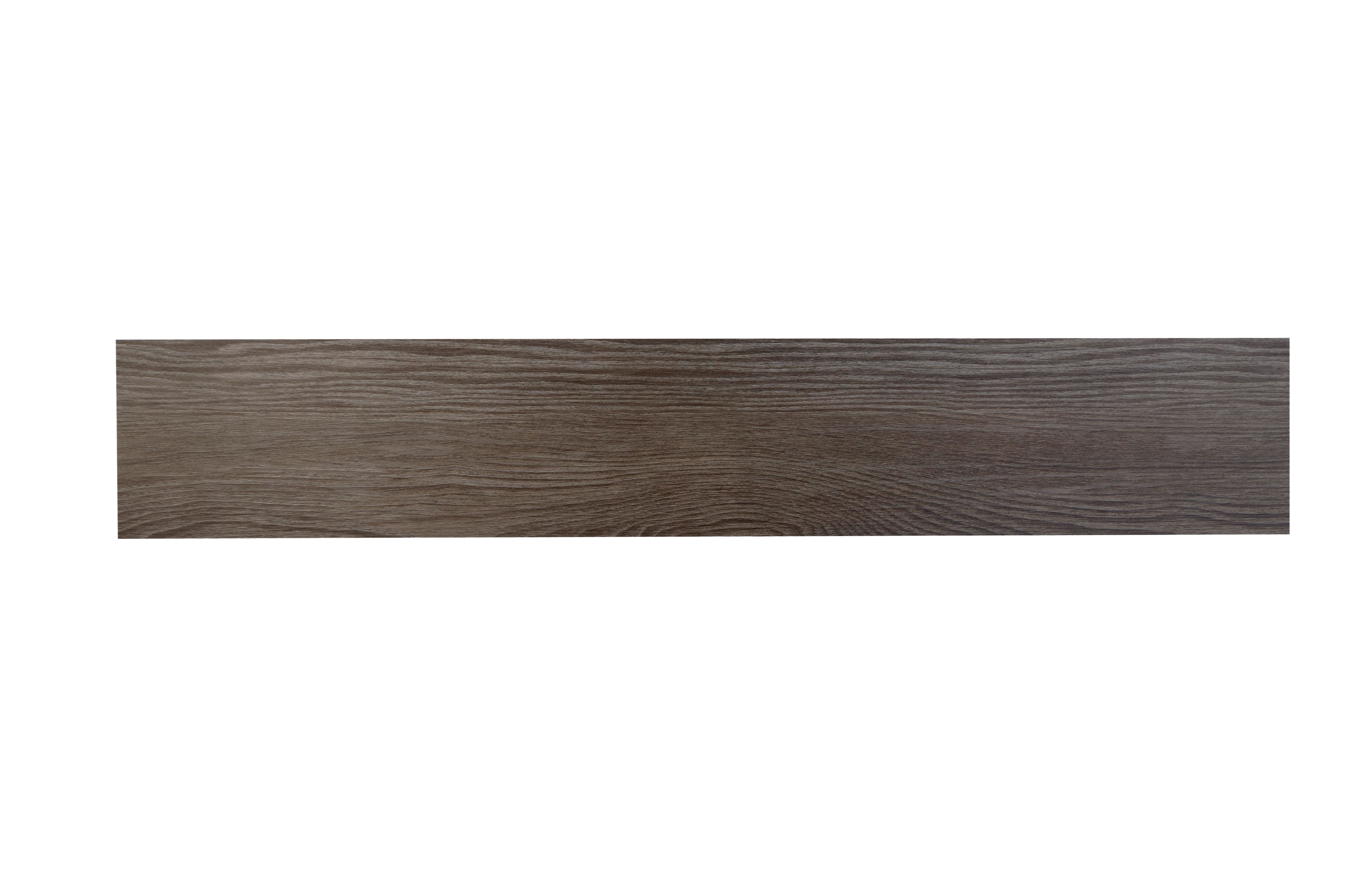 GoodHome Bossa Nova Brown Plain Wood effect Vinyl tile, Pack of 7