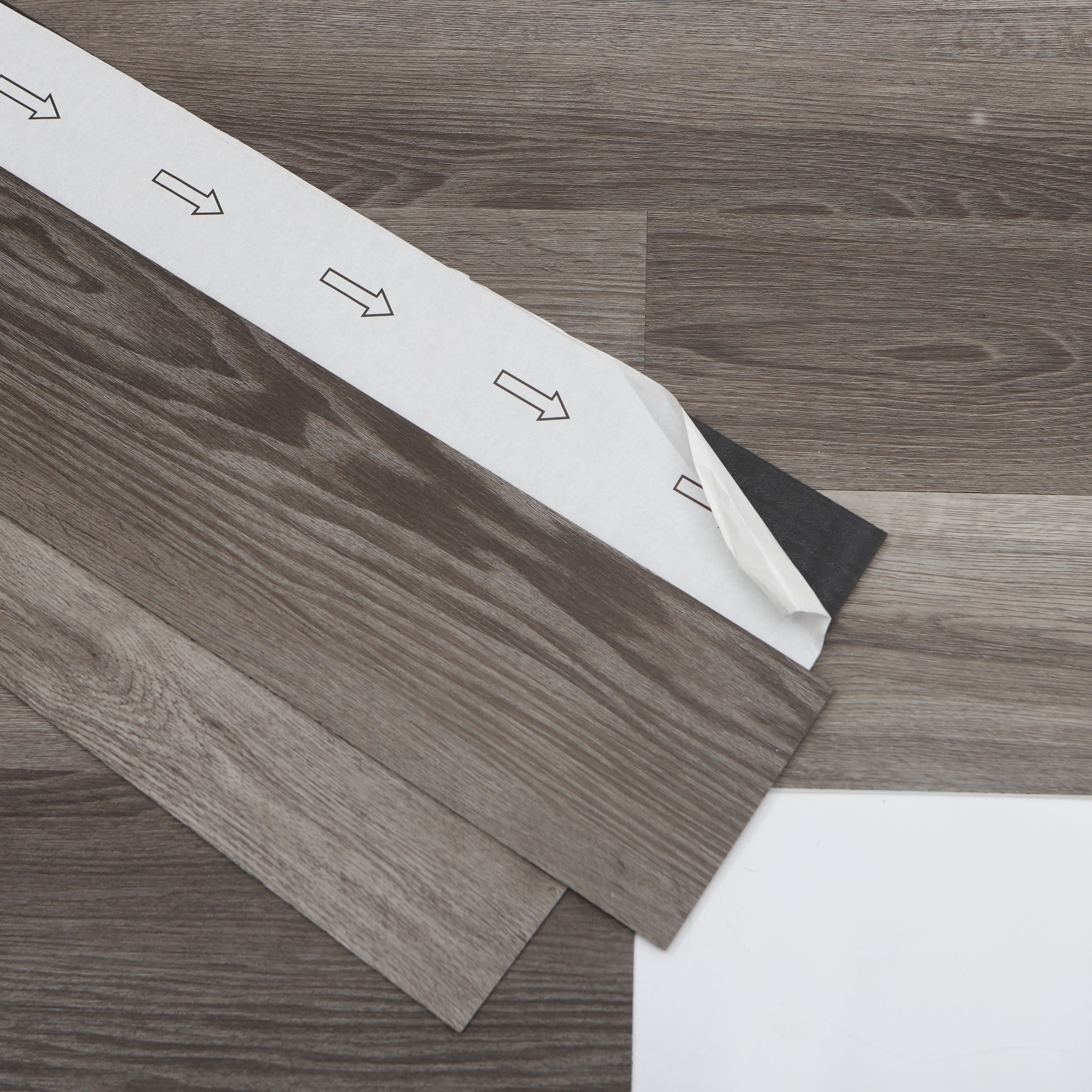 GoodHome Bossa Nova Brown Plain Wood effect Vinyl tile, Pack of 7