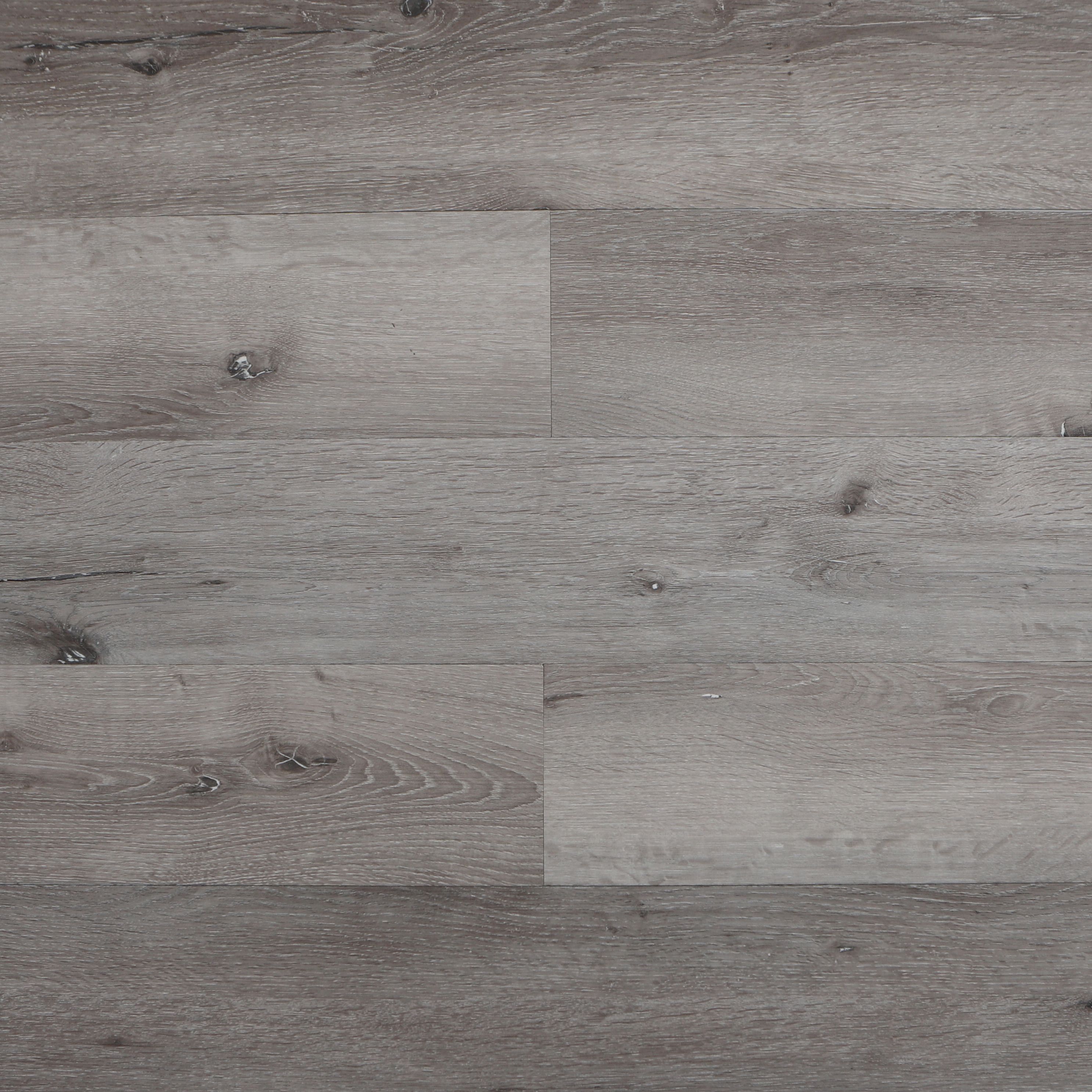 GoodHome Bossa Nova Grey Plain Wood effect Self-adhesive Vinyl tile, Pack of 7