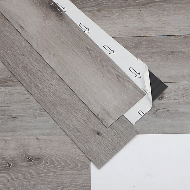 Goodhome Bossa Nova Grey Wood Effect, Vinyl Flooring Tiles Wood Effect