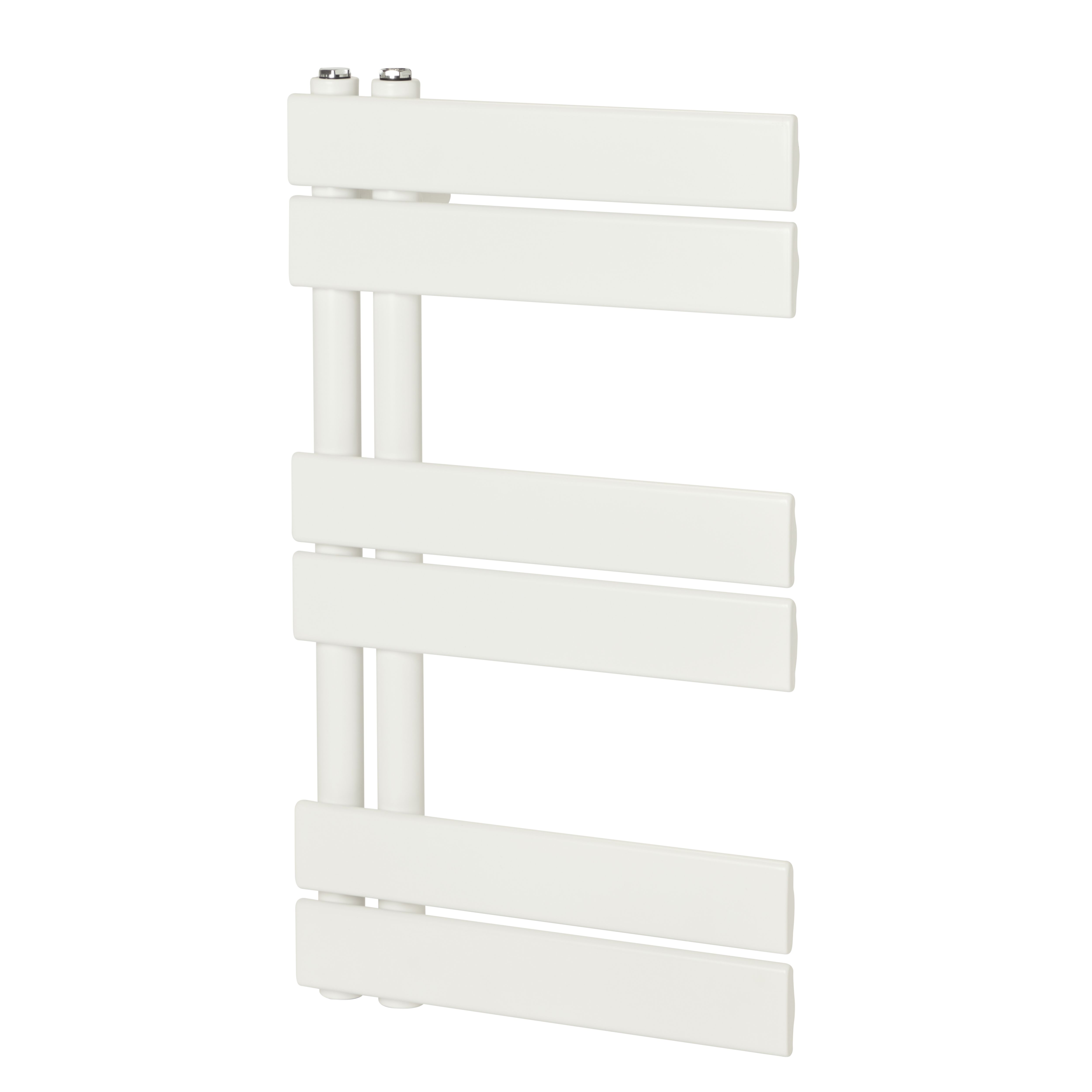 GoodHome Boxwood, White Vertical Flat Towel radiator (W)400mm x (H)700mm