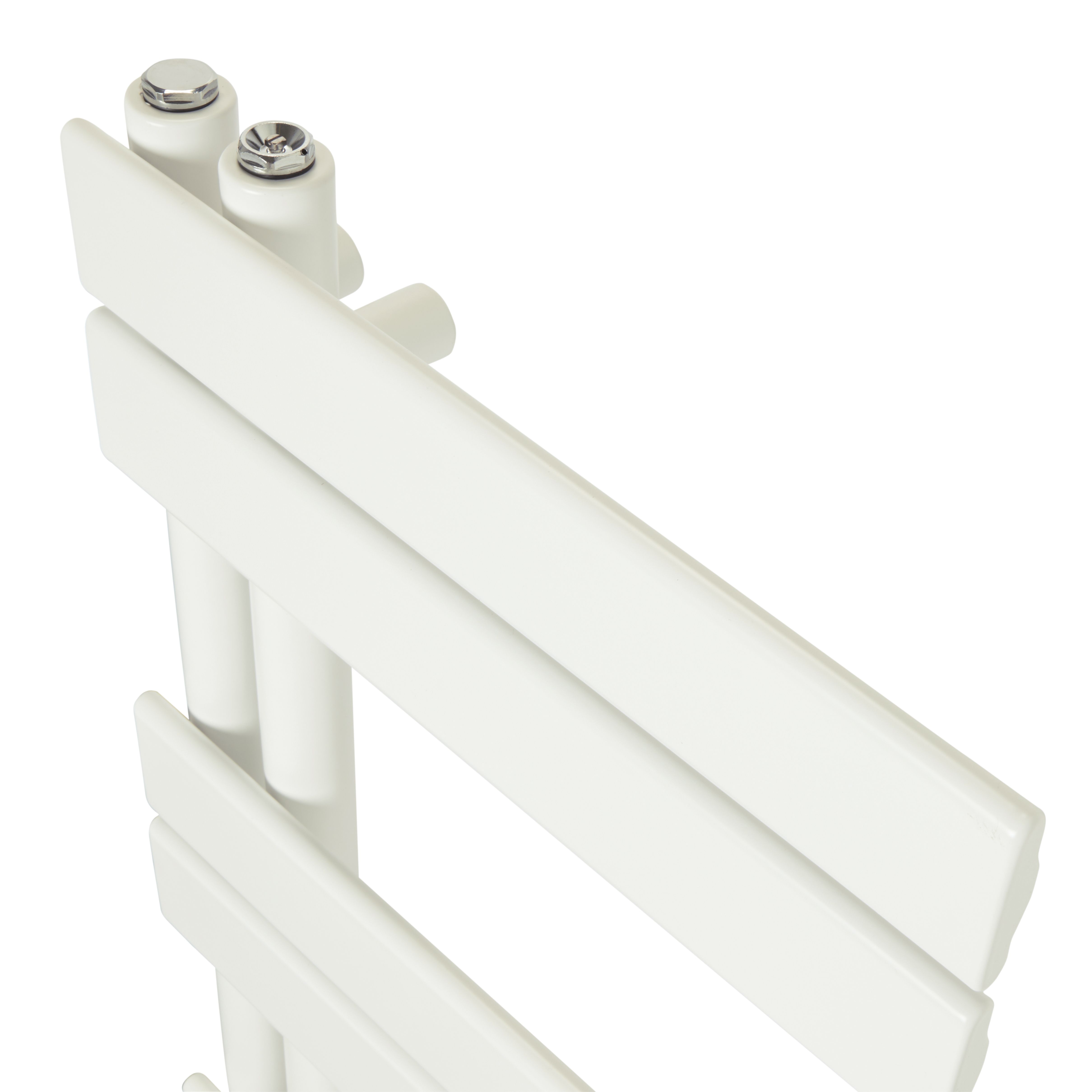 GoodHome Boxwood, White Vertical Flat Towel radiator (W)400mm x (H)700mm
