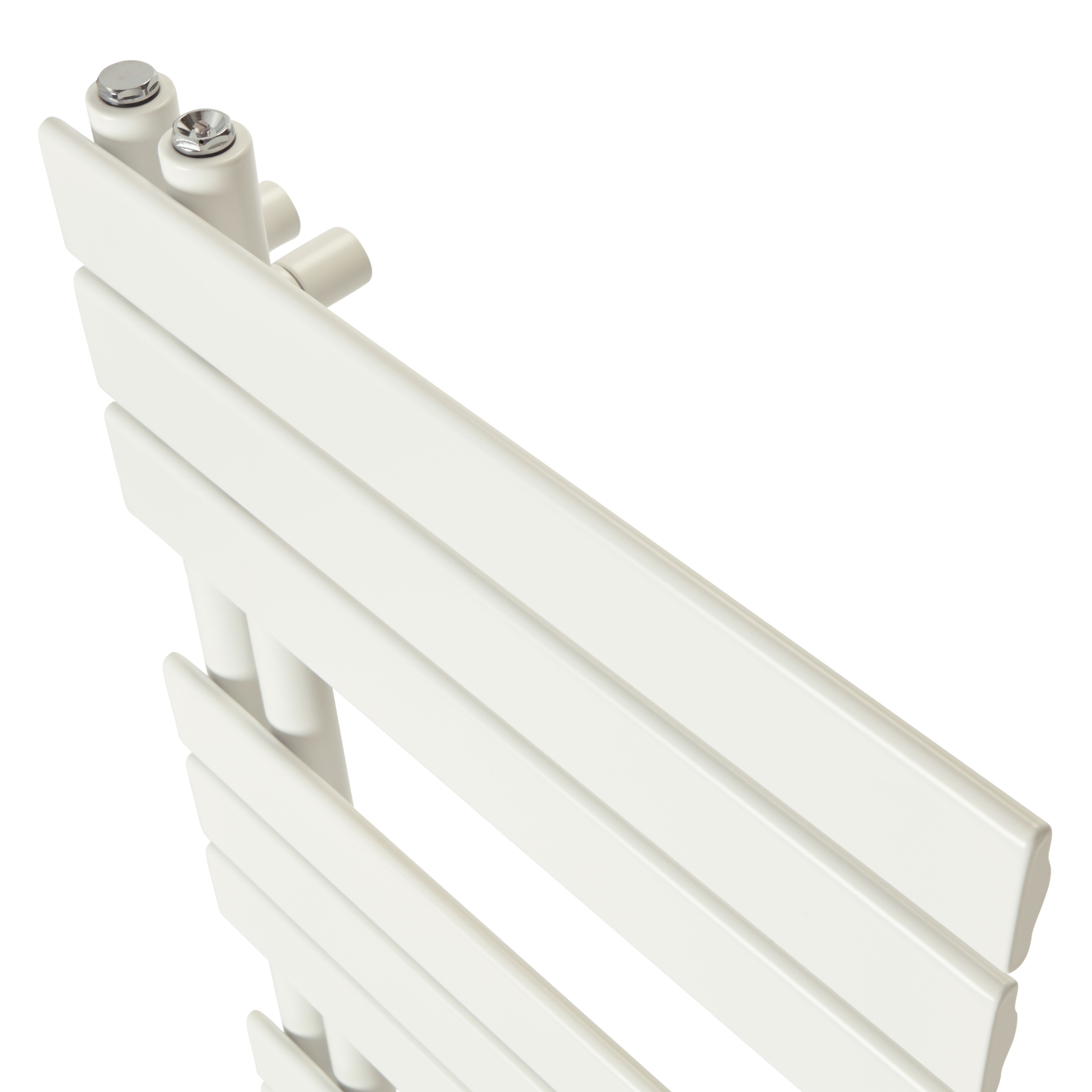 GoodHome Boxwood, White Vertical Flat Towel radiator (W)500mm x (H)1200mm
