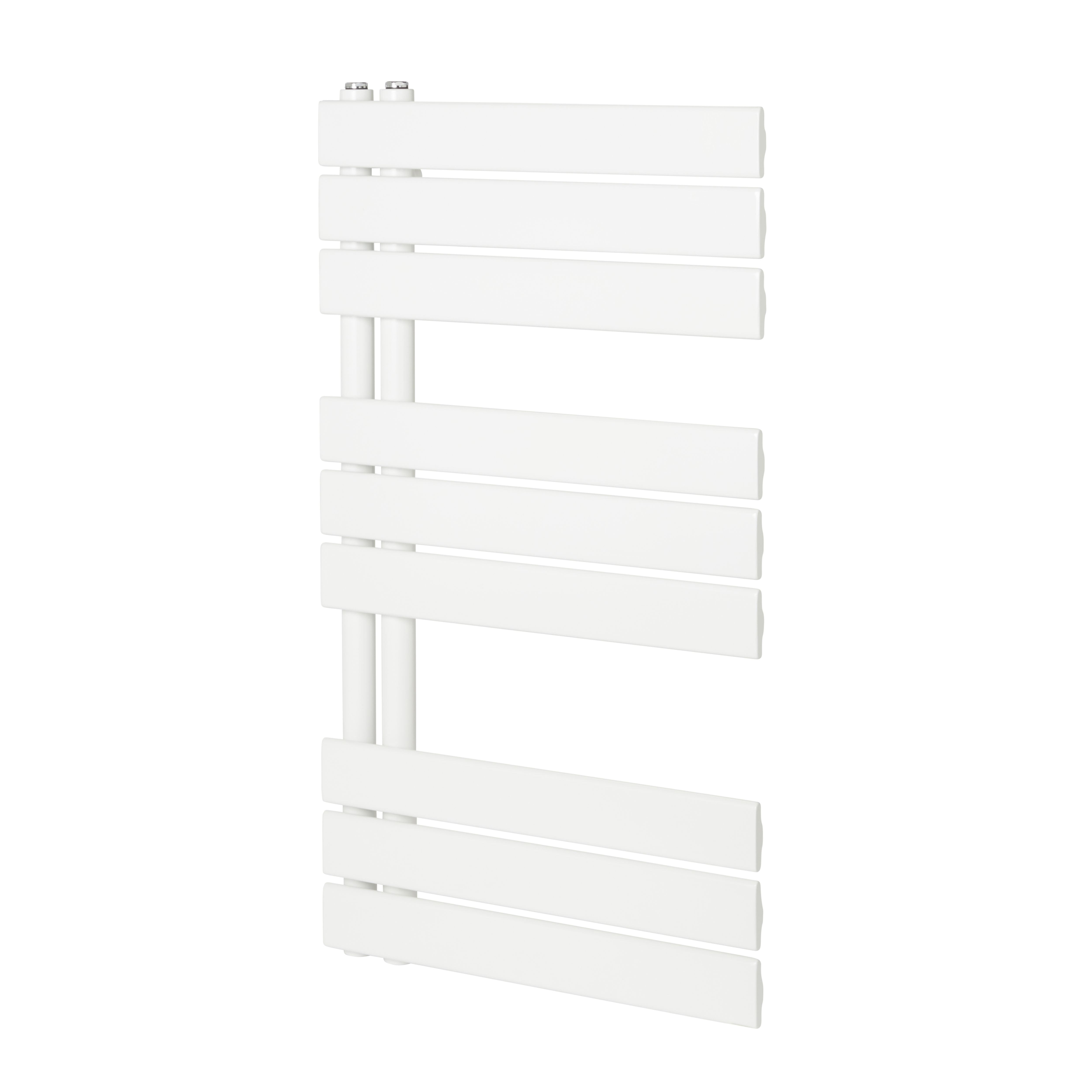 Blyss Boxwood White Vertical Towel warmer W 500mm x H 900mm