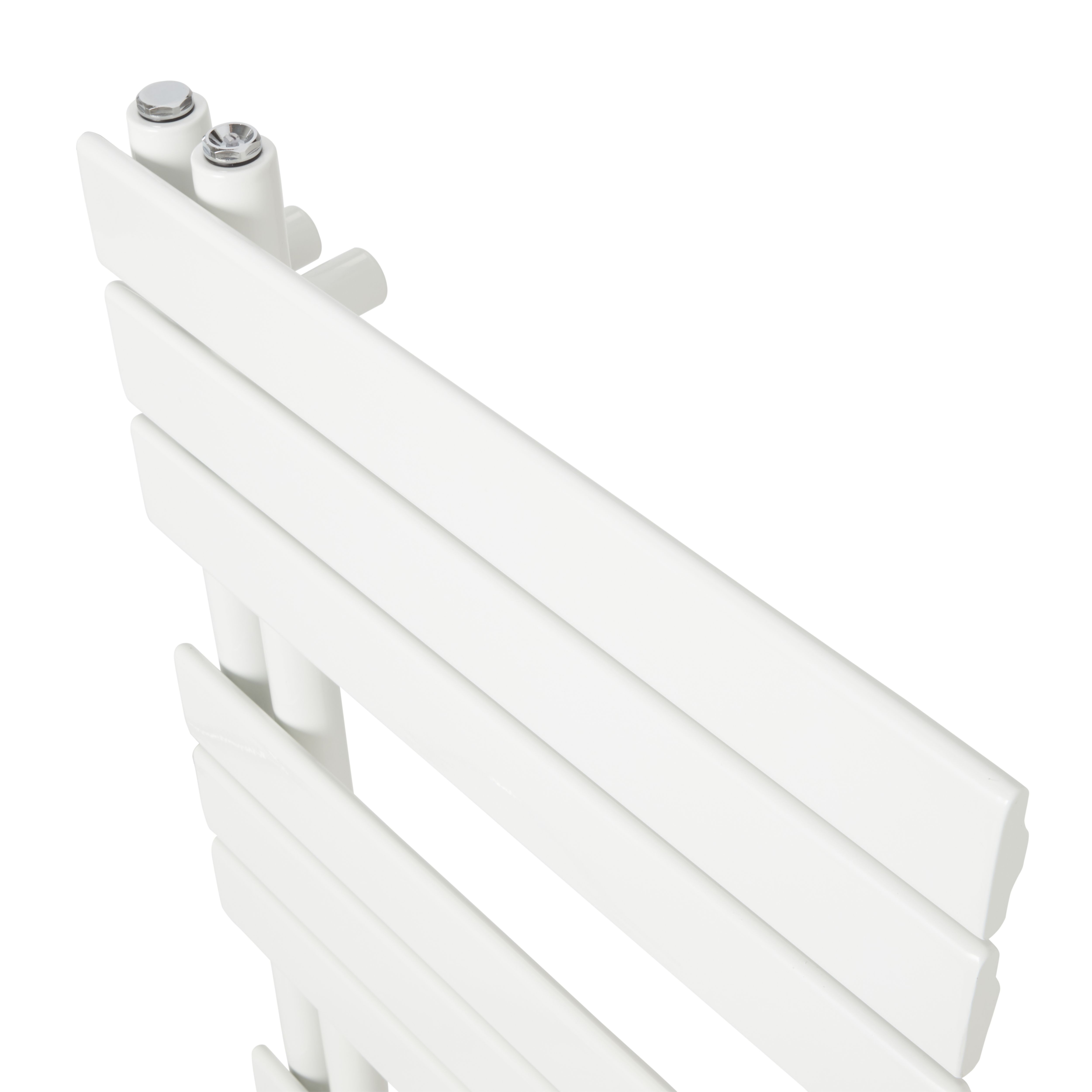 GoodHome Boxwood, White Vertical Flat Towel radiator (W)500mm x (H)900mm