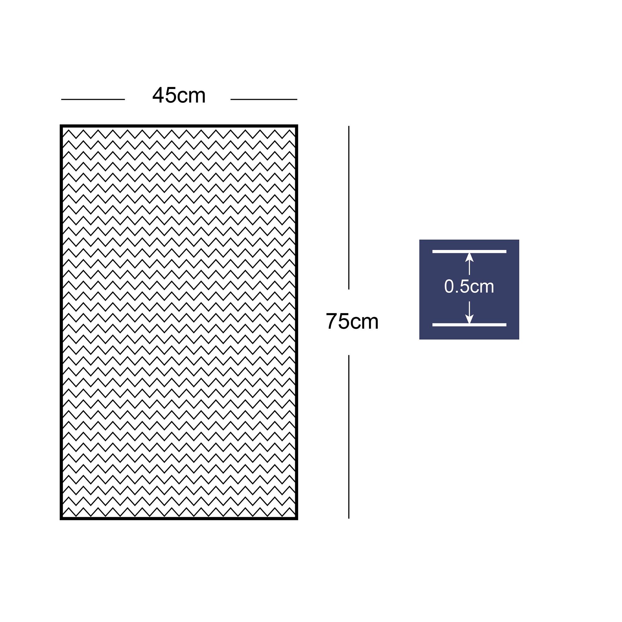 GoodHome Boykins Grey Geometric Barrier mat, 45cm x 75cm