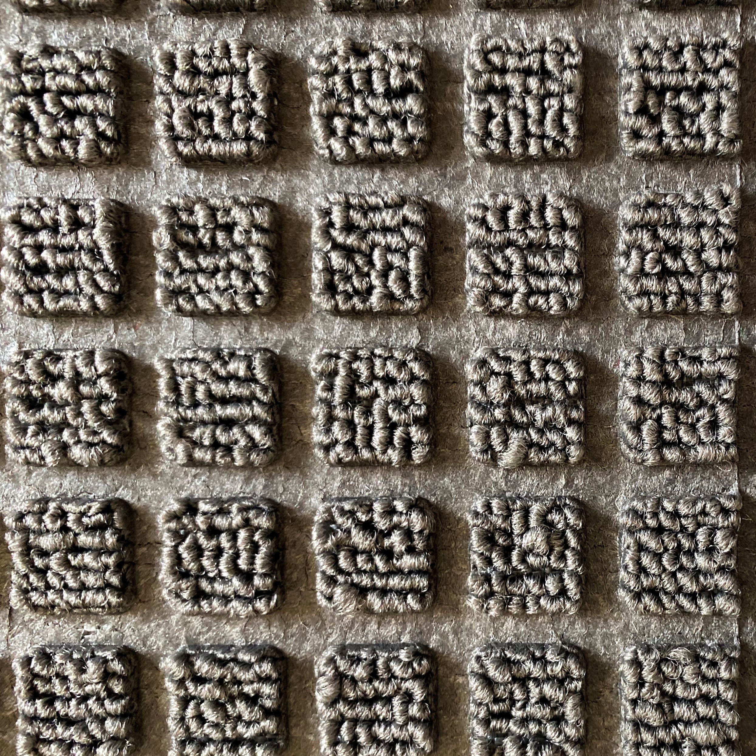 GoodHome Boykins Grey Geometric Barrier mat, 60cm x 90cm