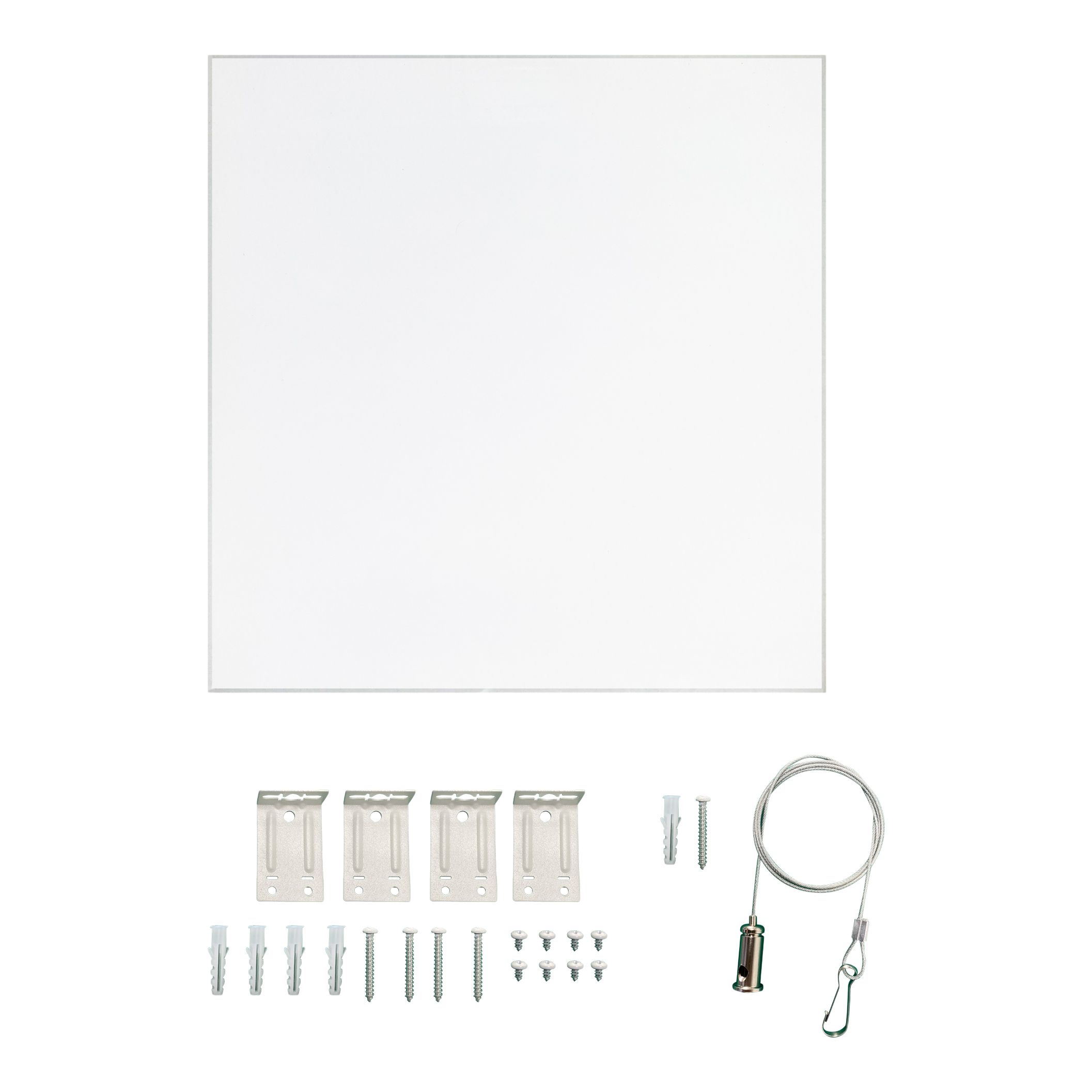GoodHome Boyle Matt White Porcelain effect Square Neutral white LED Light panel (L)595mm