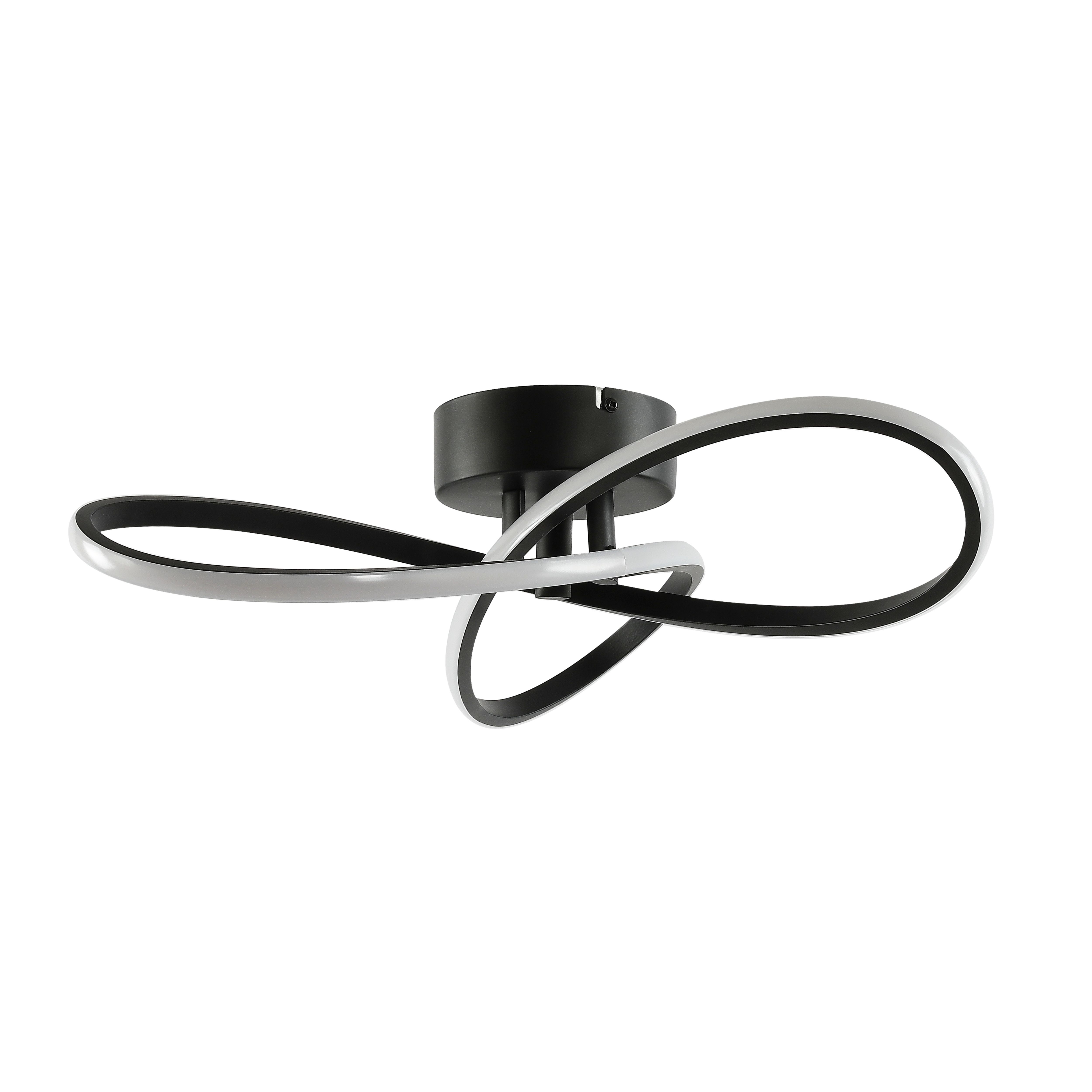GoodHome Braxton Matt Metal & plastic Black LED Ceiling light