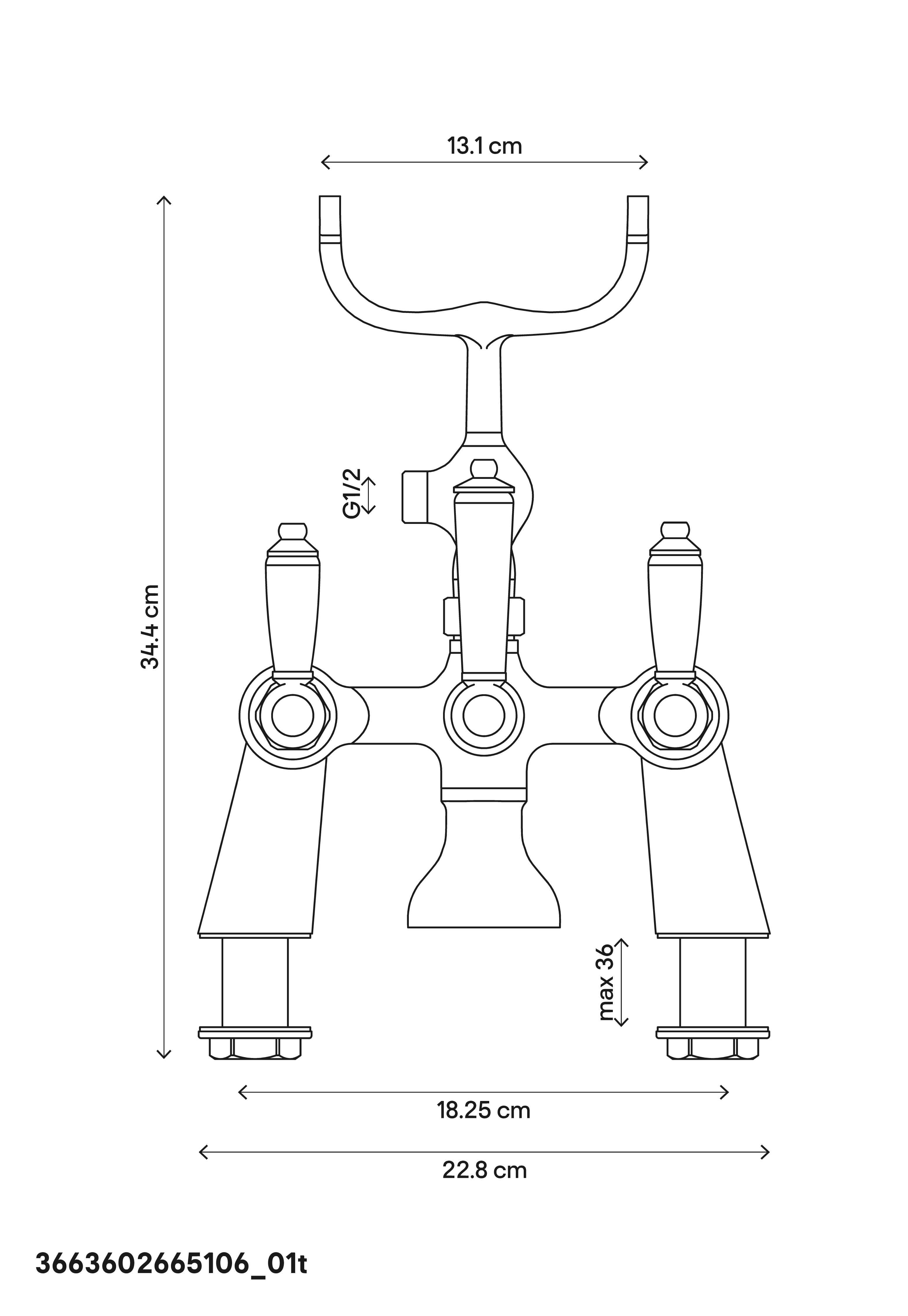 GoodHome Brean Shower mixer Tap