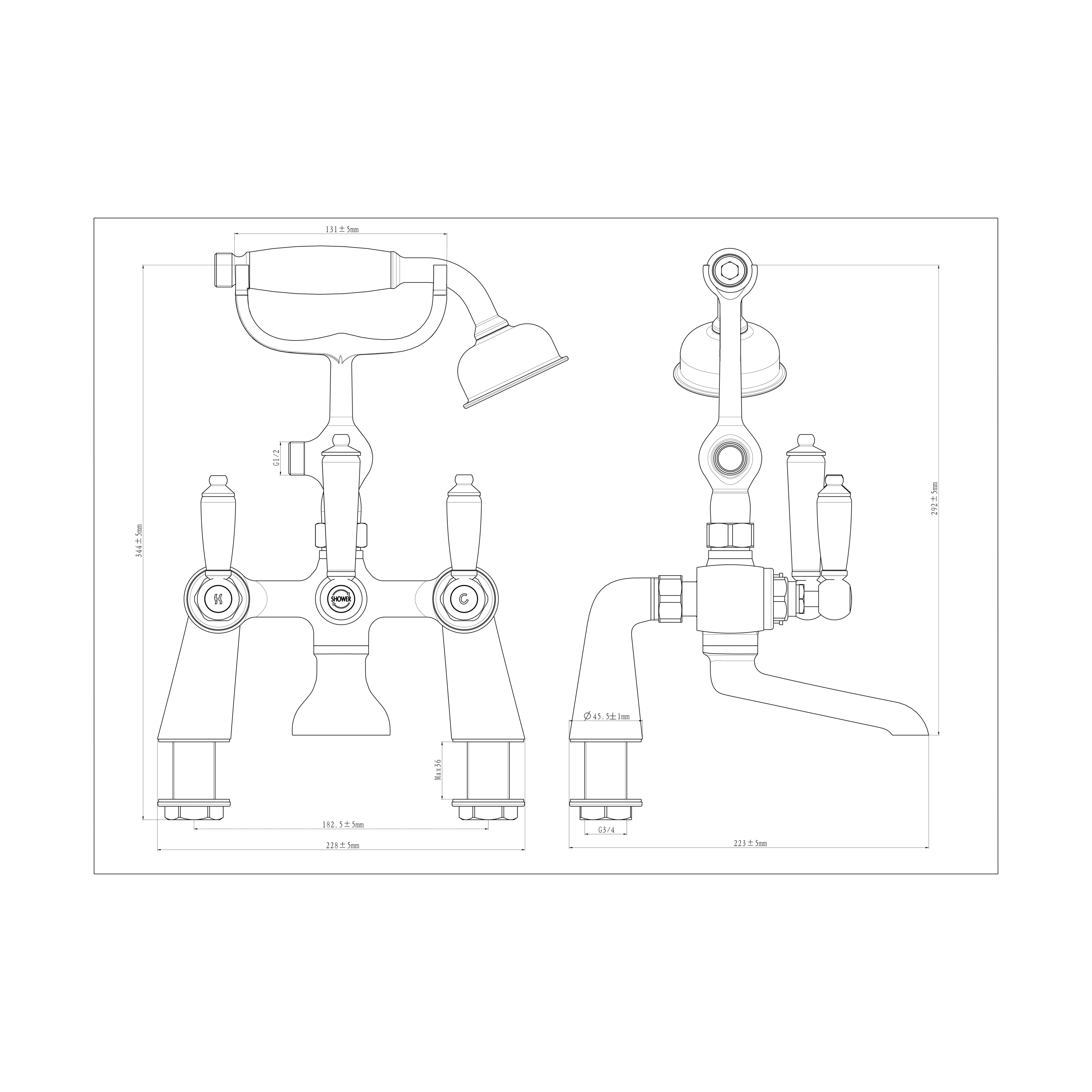 GoodHome Brean Shower mixer Tap