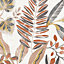 GoodHome Bronz Light beige Floral Textured Wallpaper